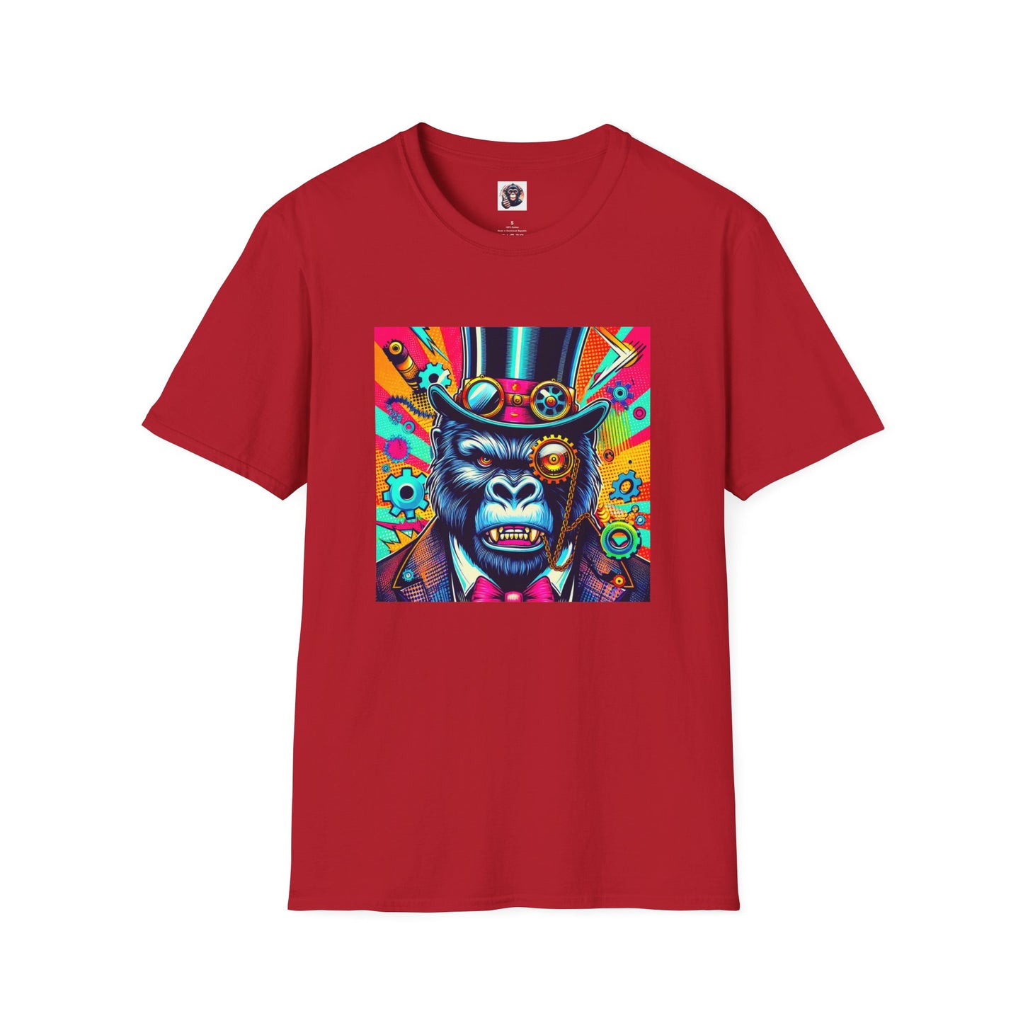 Gorilla T-Shirt Printify S Cherry Red 