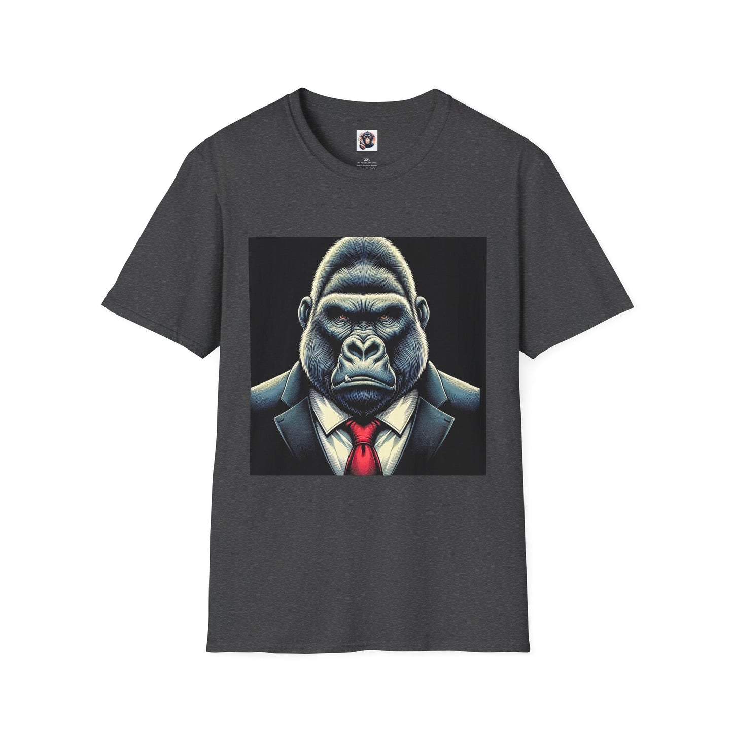 Gorilla T-Shirt Printify XS Dark Heather 