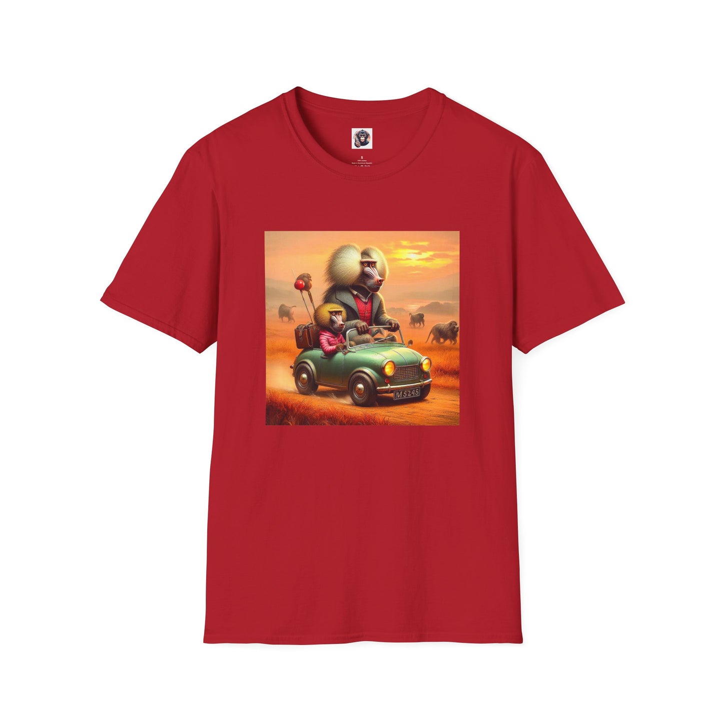 Wacky Baboon T-Shirt Printify S Cherry Red 