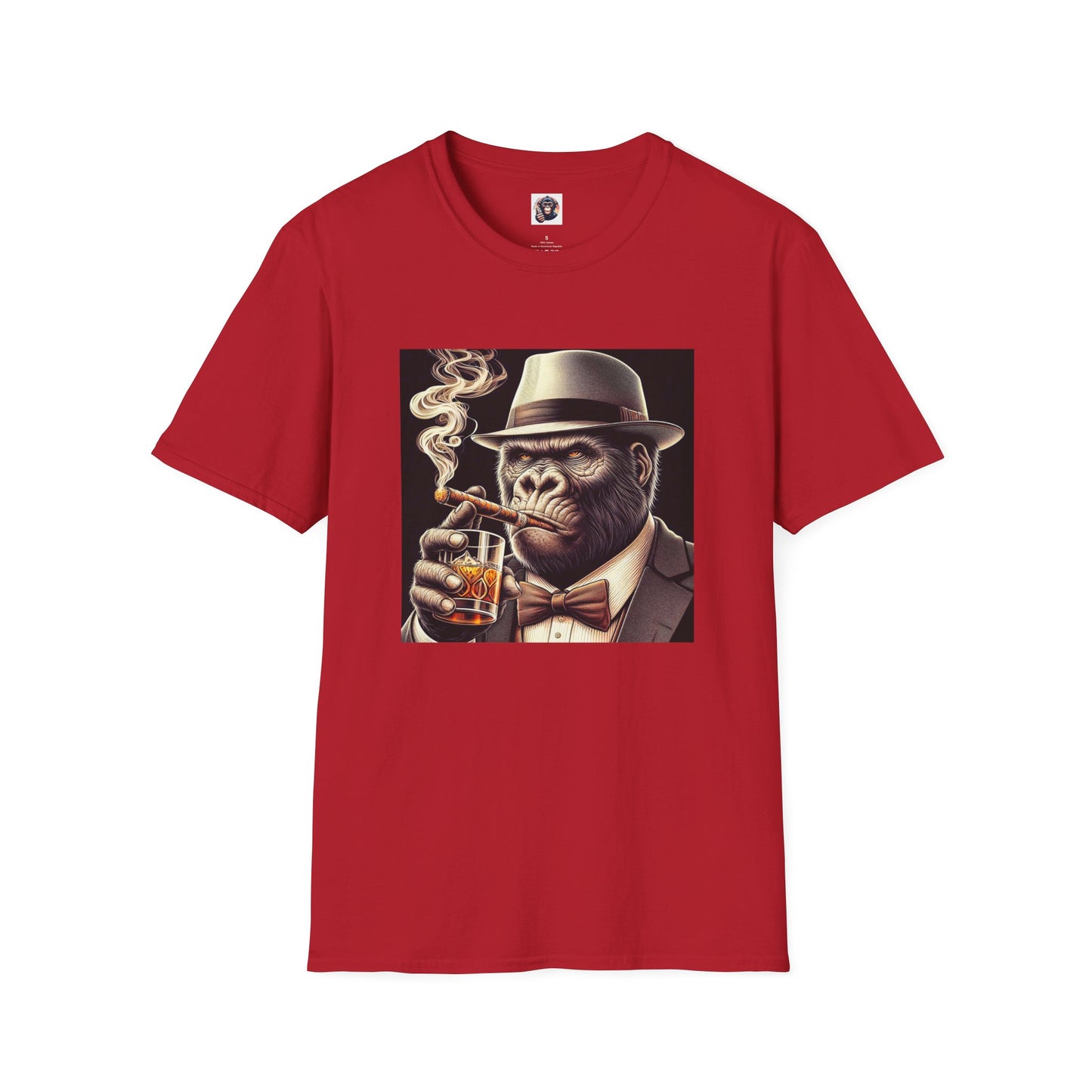 Gorilla T-Shirt Printify S Cherry Red 