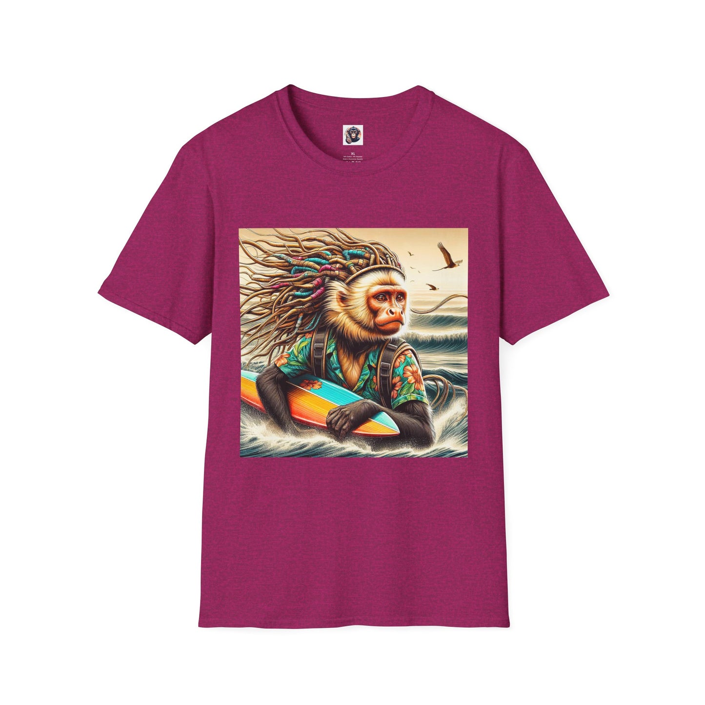 Capuchin Monkey T-Shirt Printify S Antique Heliconia 