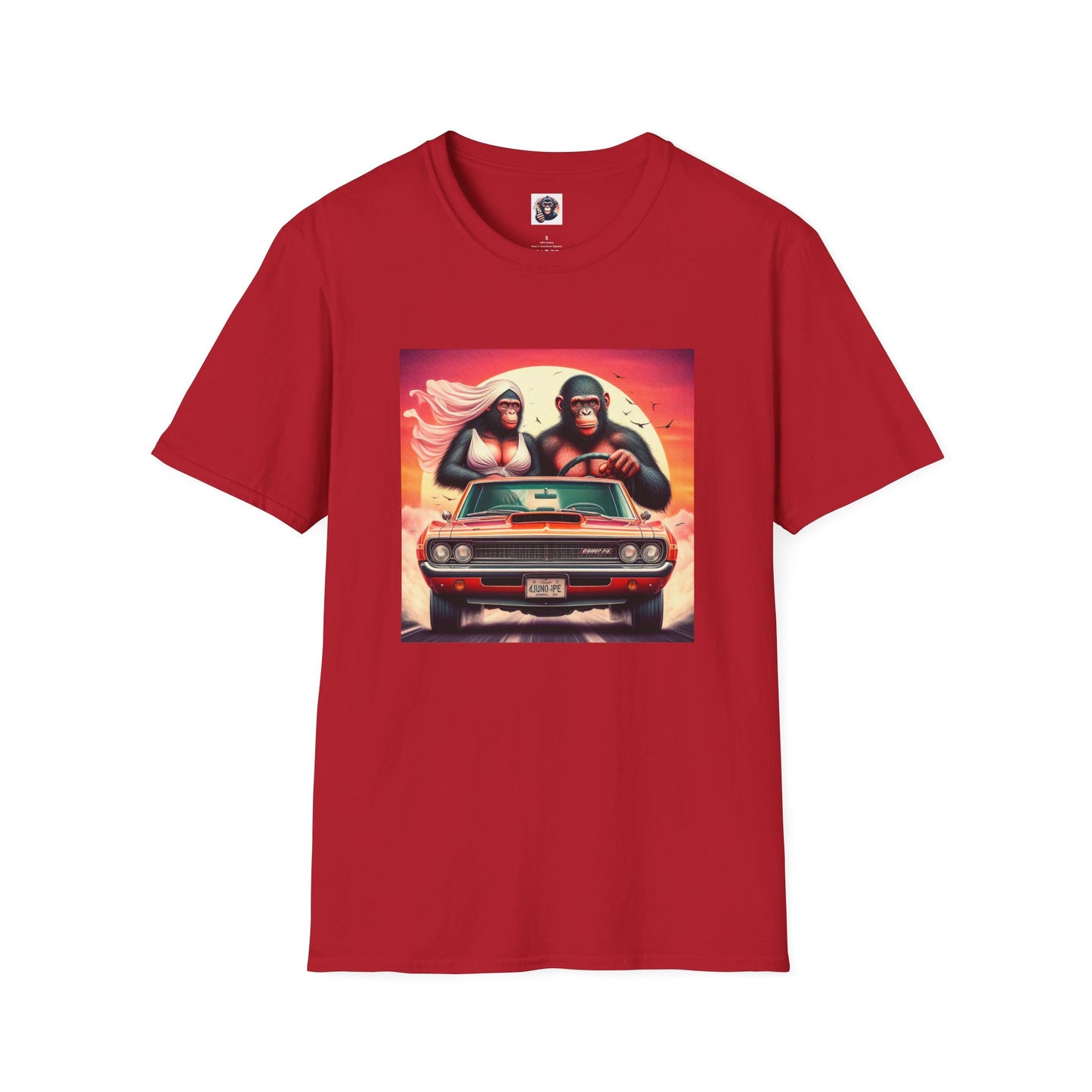 Wacky Bonobo T-Shirt Printify S Cherry Red 