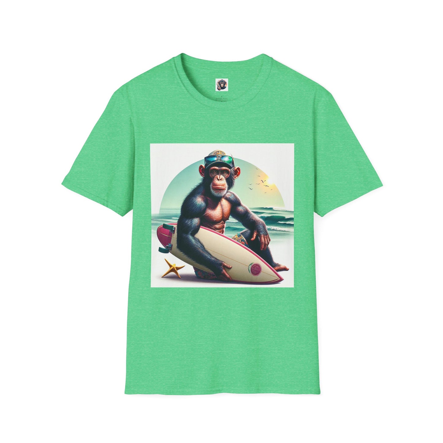 Chimp T-Shirt Printify S Heather Irish Green 