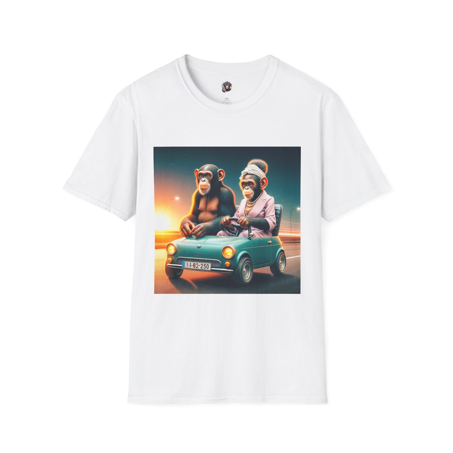 Wacky Bonobo couple T-Shirt Printify S White