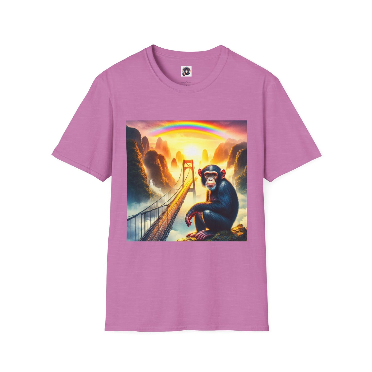 Chimp T-Shirt Printify S Heather Radiant Orchid 