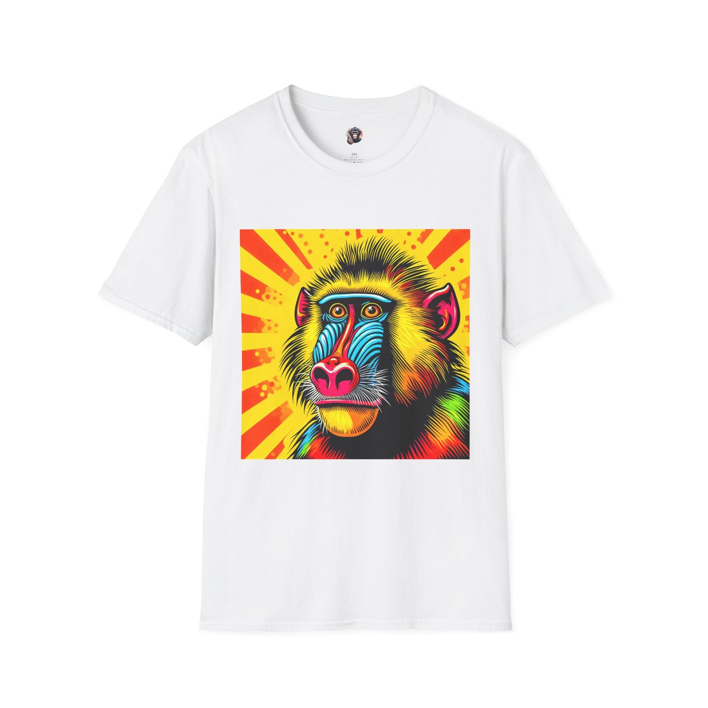 Baboon T-Shirt Printify S White 