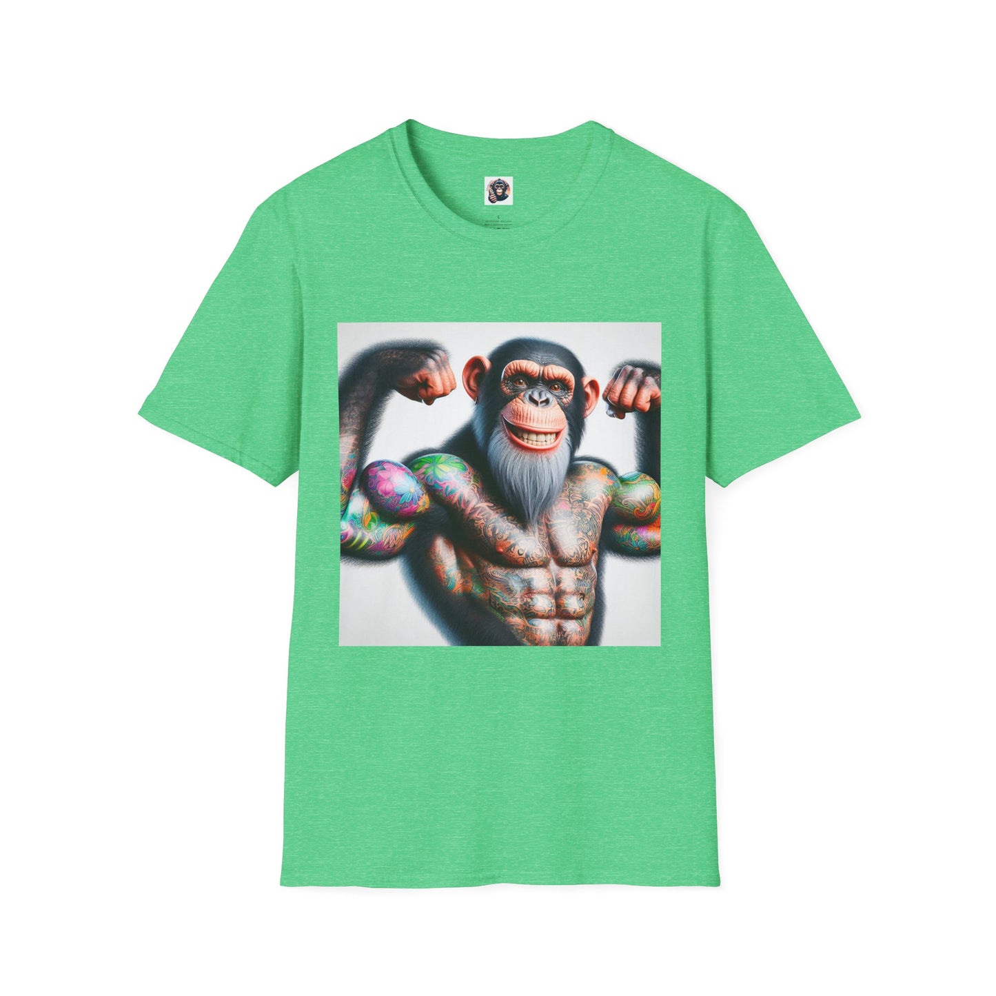 Chimp T-Shirt Printify S Heather Irish Green 