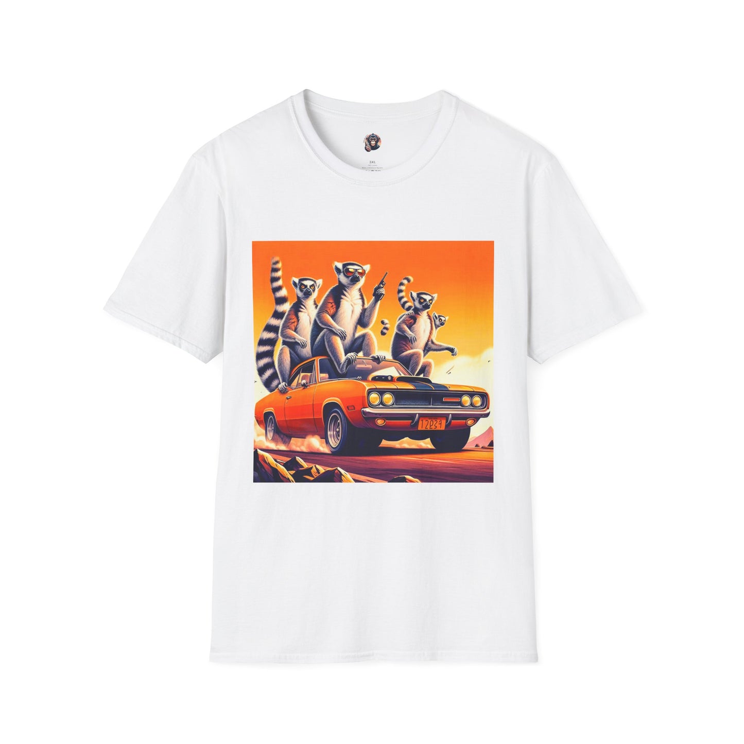 Wacky Lemurs T-Shirt Printify S White 