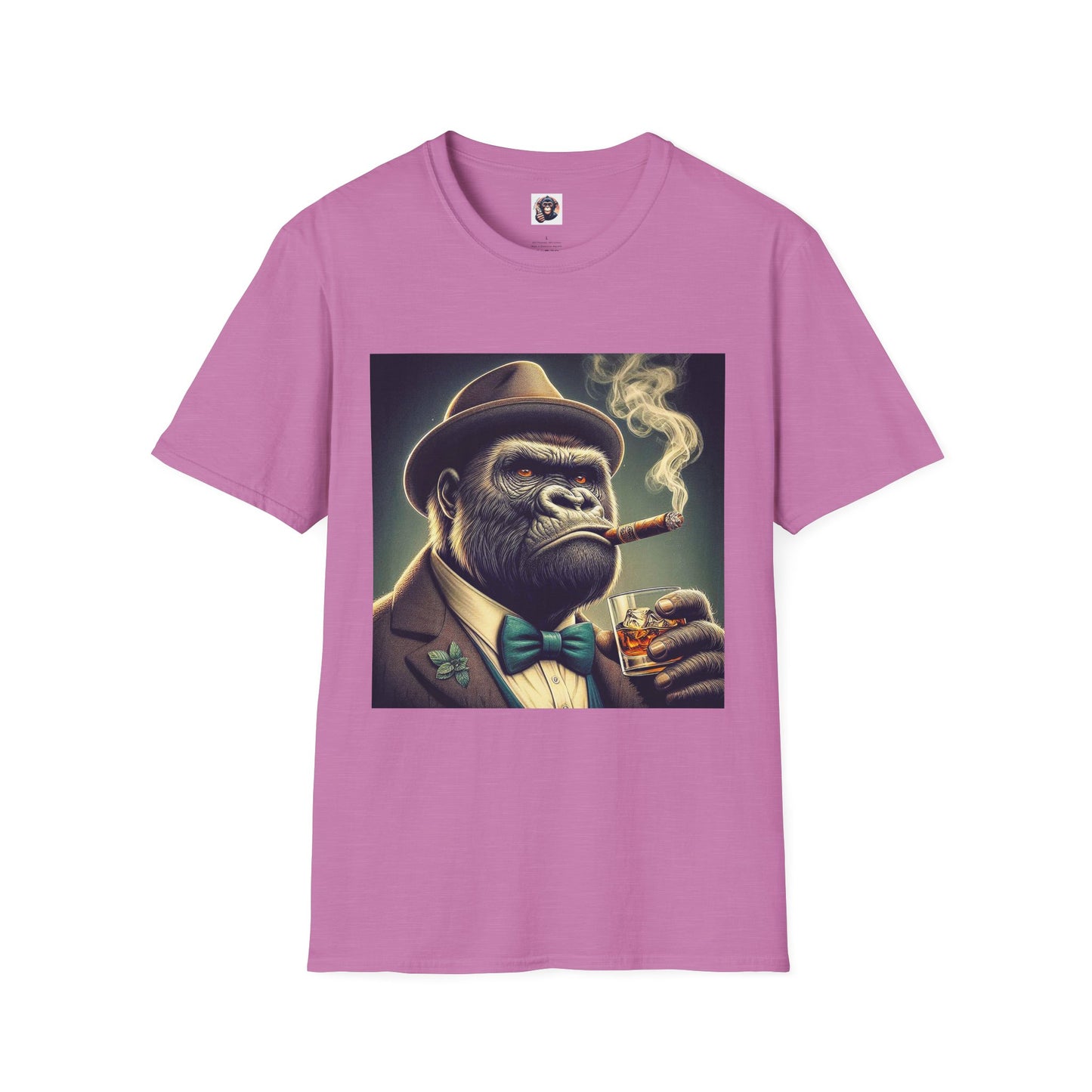 Gorilla T-Shirt Printify S Heather Radiant Orchid 