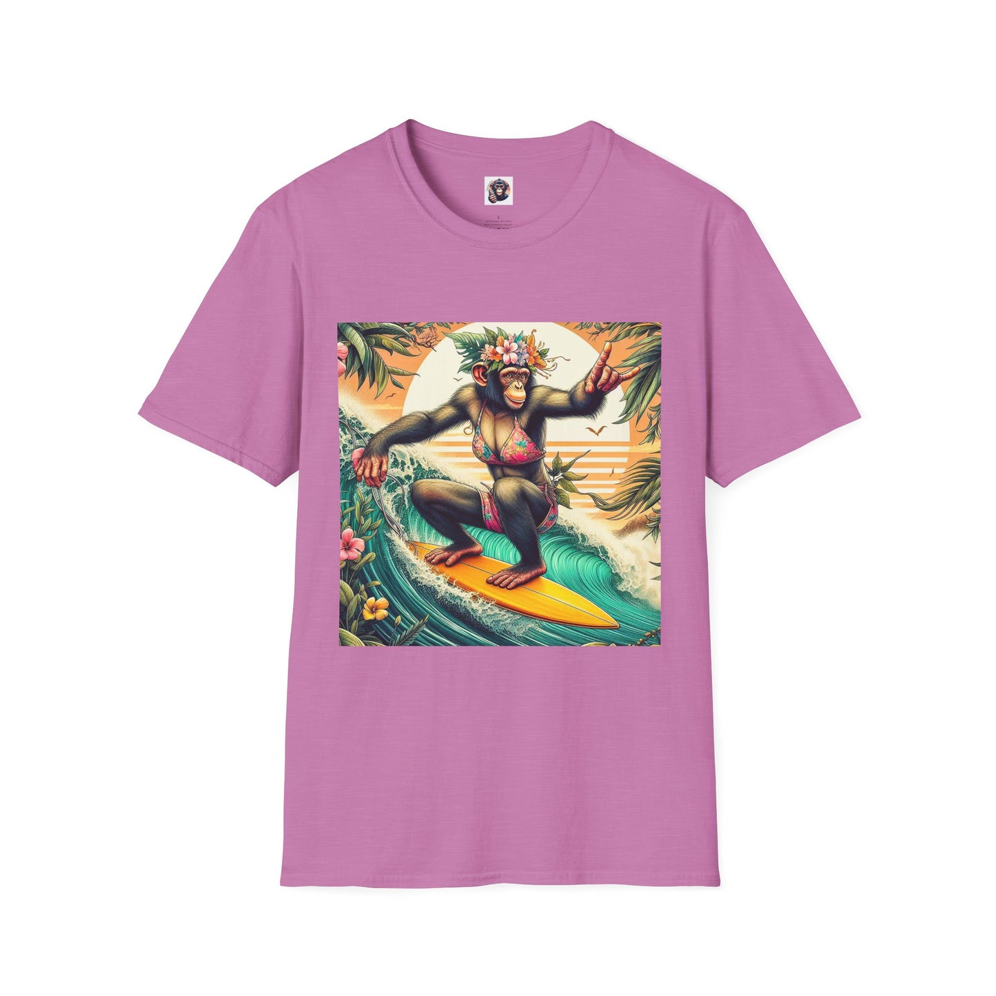 Chimp T-Shirt Printify S Heather Radiant Orchid 