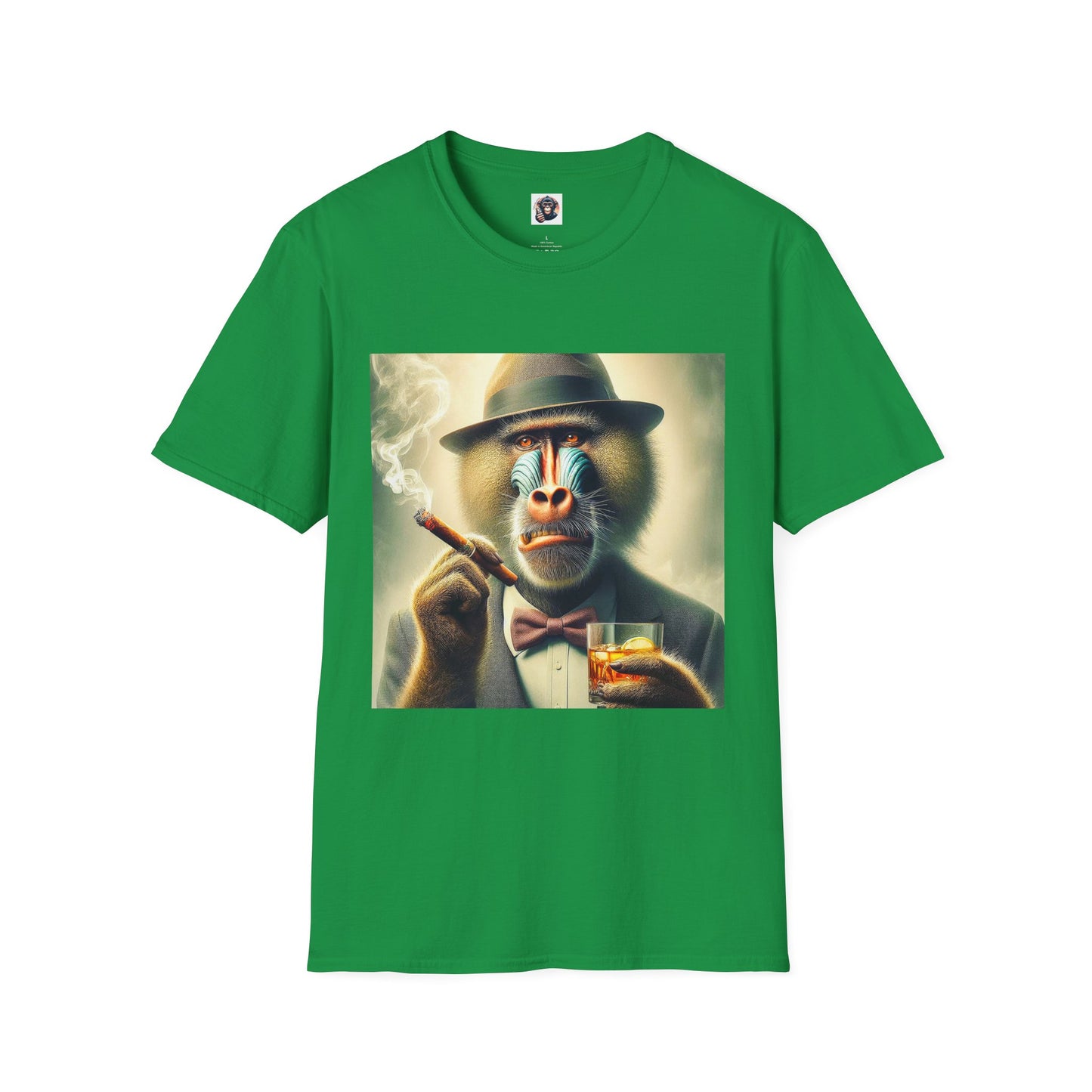 Baboon T-Shirt Printify S Irish Green 