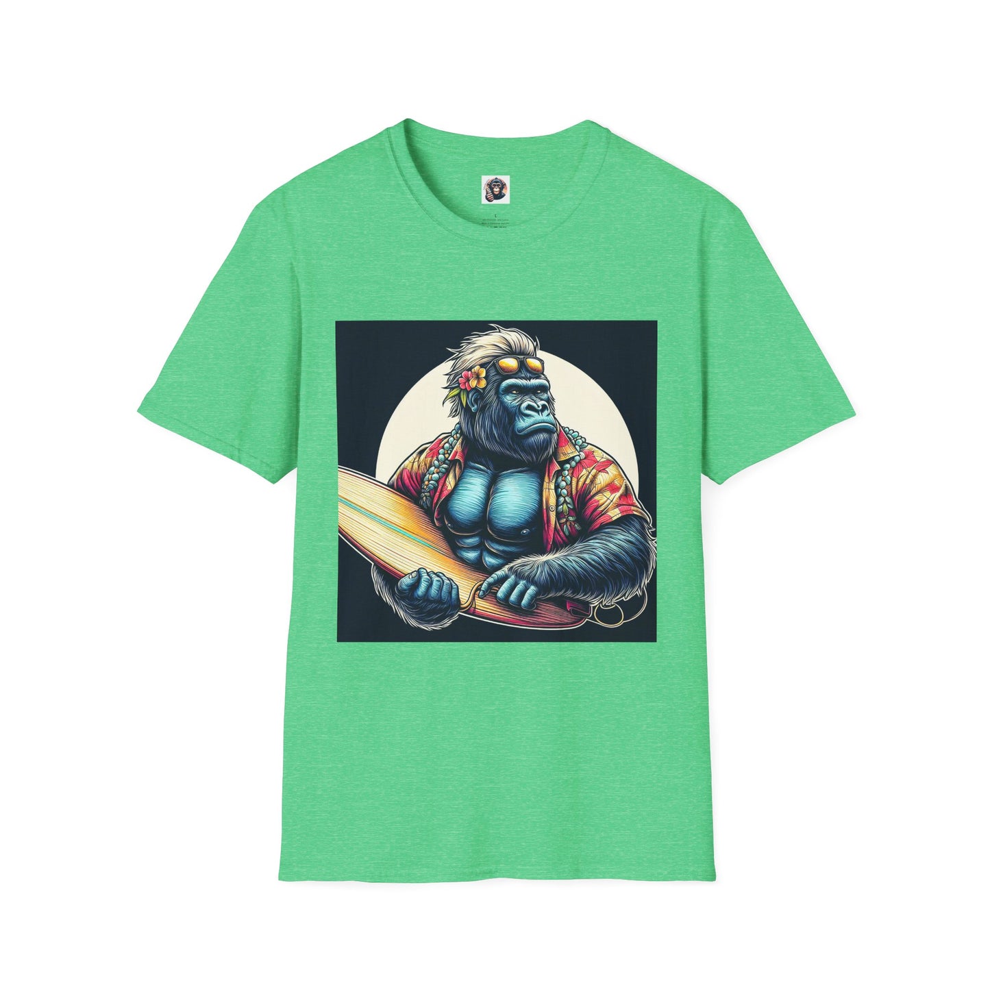 Gorilla T-Shirt Printify S Heather Irish Green 