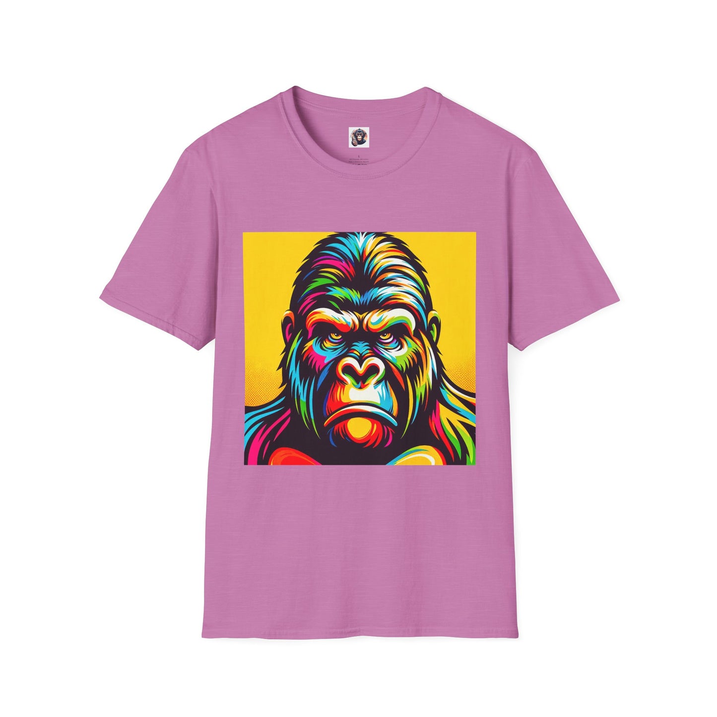 Gorilla T-Shirt Printify S Heather Radiant Orchid 