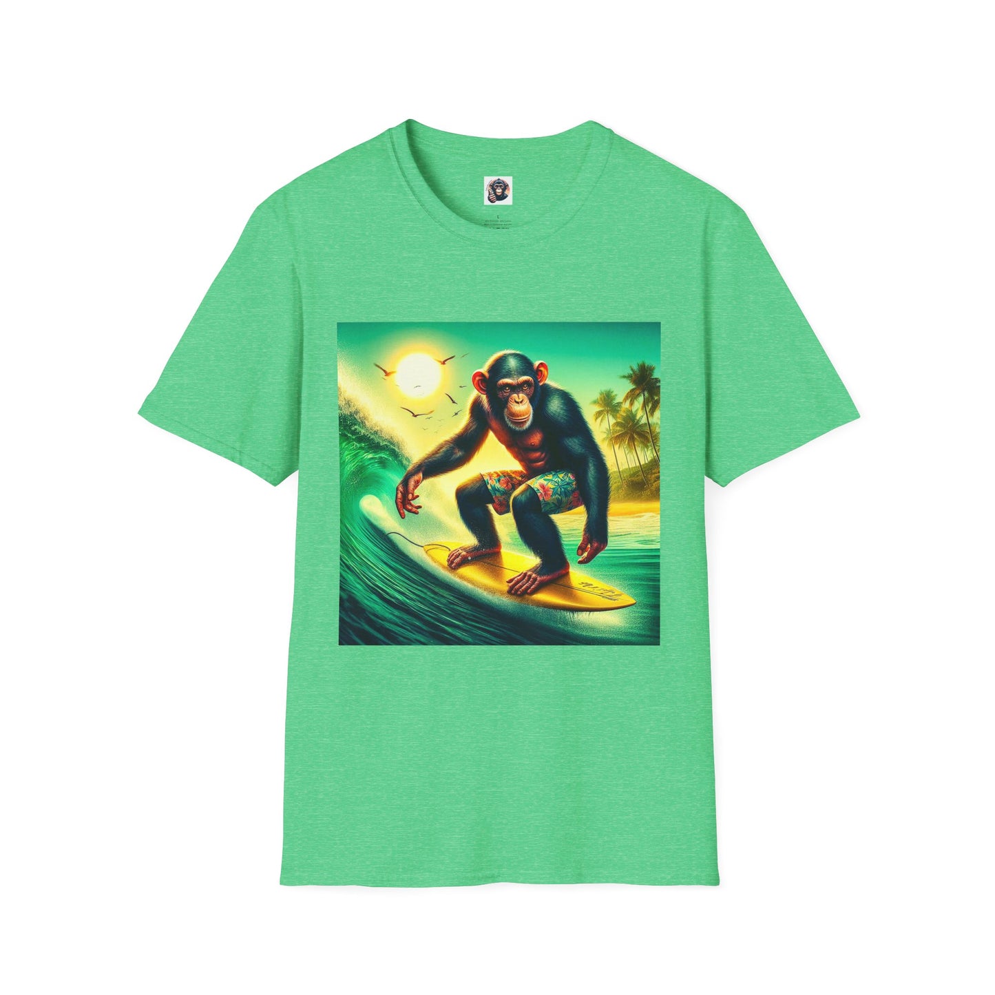 Chimp T-Shirt Printify S Heather Irish Green 