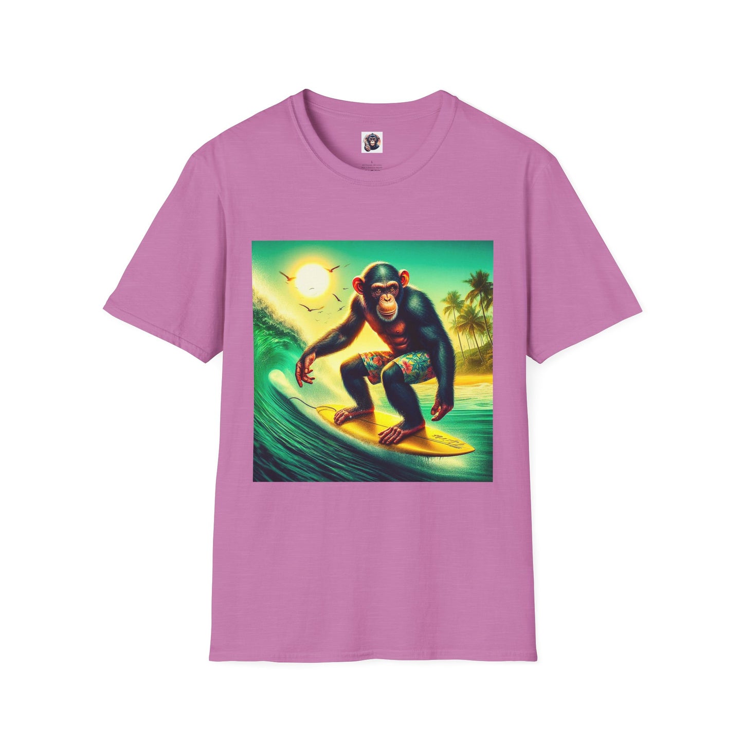 Chimp T-Shirt Printify S Heather Radiant Orchid 