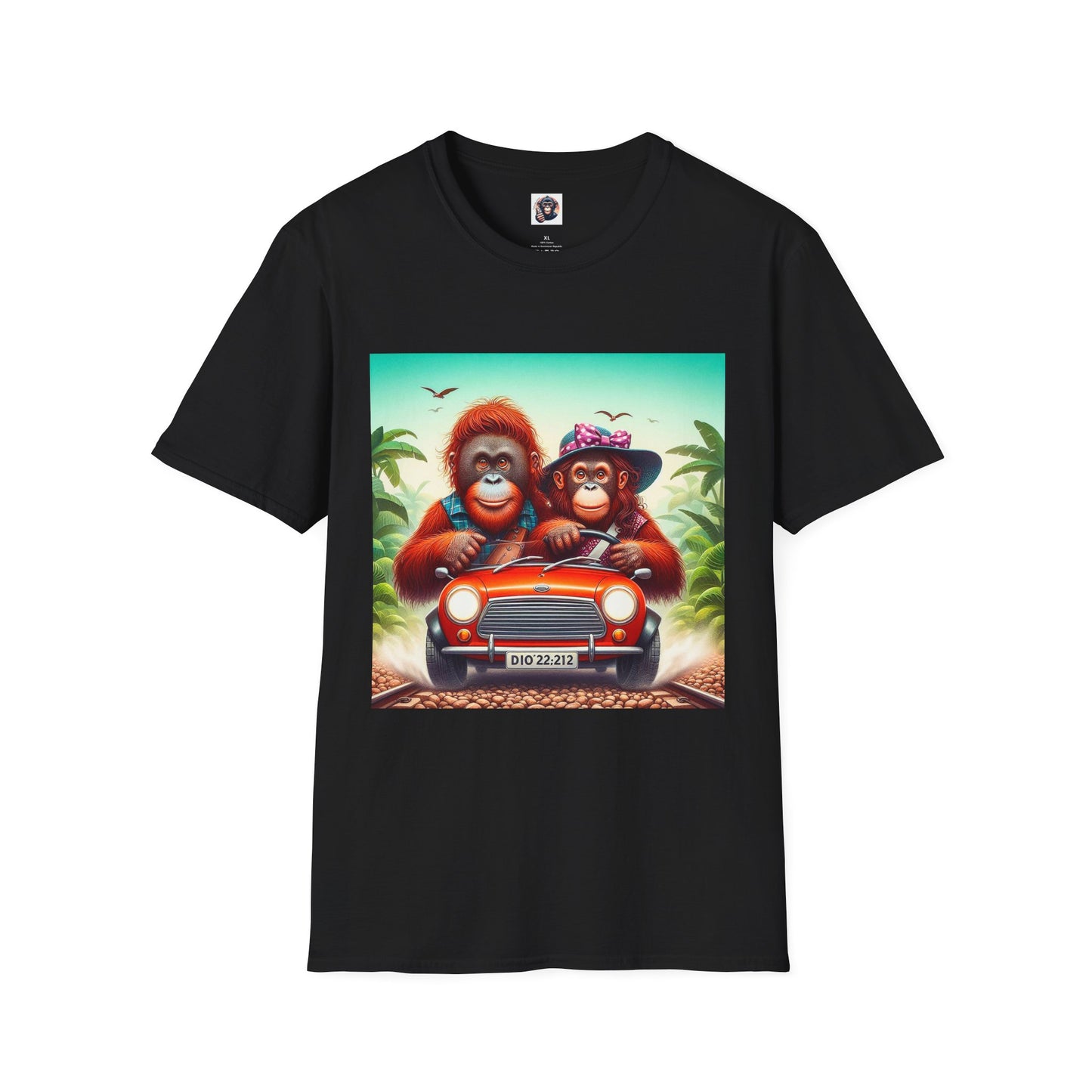 Wacky Orangutans T-Shirt Printify S Black 