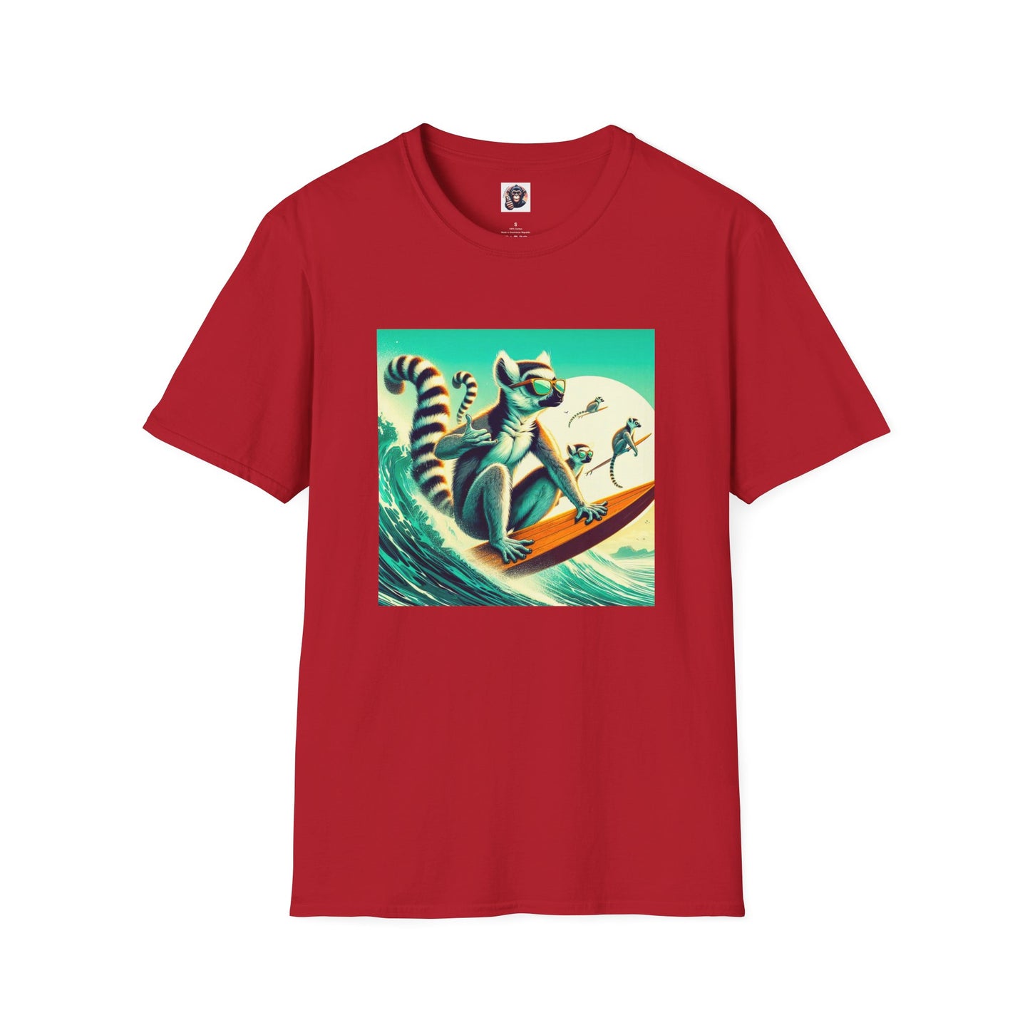 Lemurs T-Shirt Printify S Cherry Red 