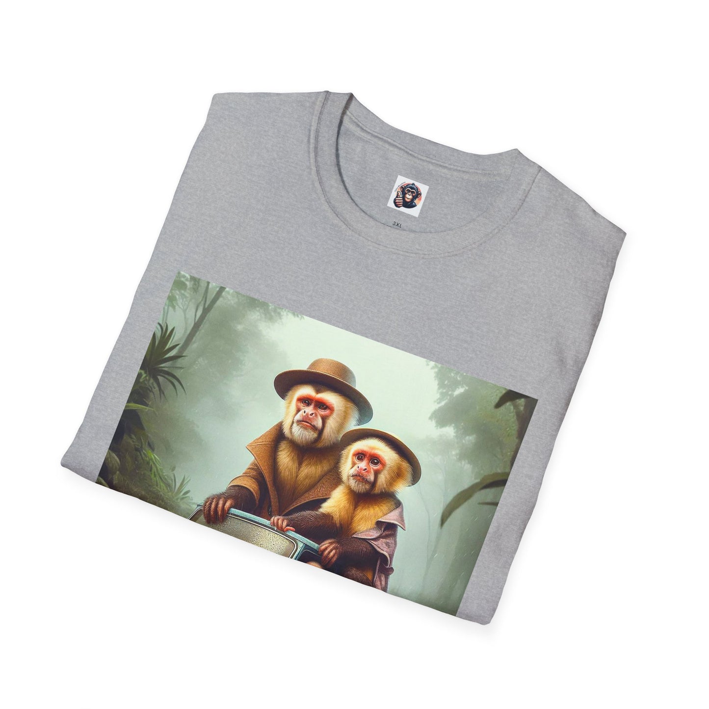 Wacky Capuchin Monkey T-Shirt Printify   