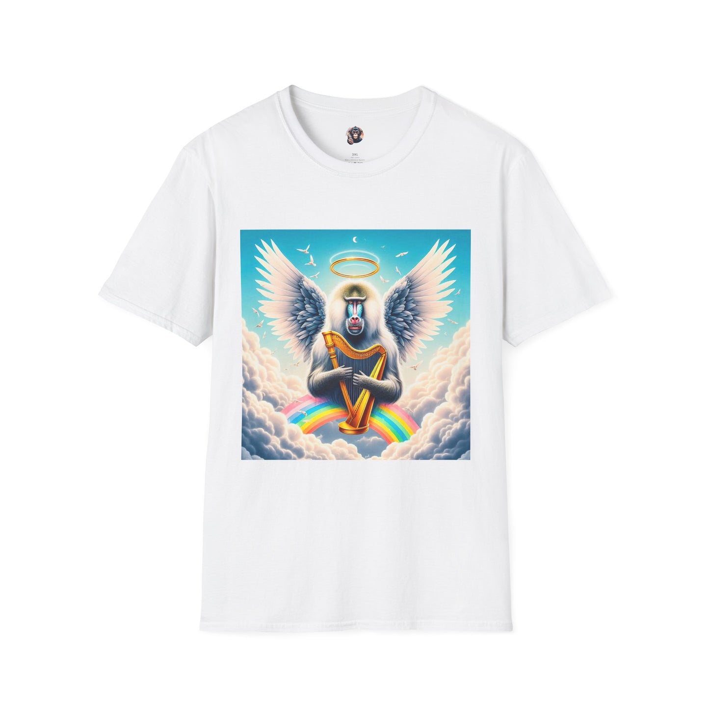 Baboon T-Shirt Printify S White 