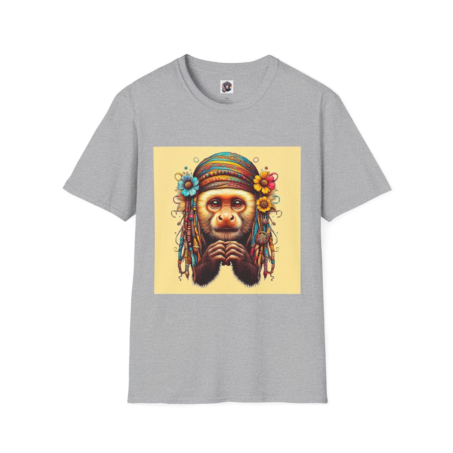 Capuchin Monkey T-Shirt Printify XS Sport Grey 