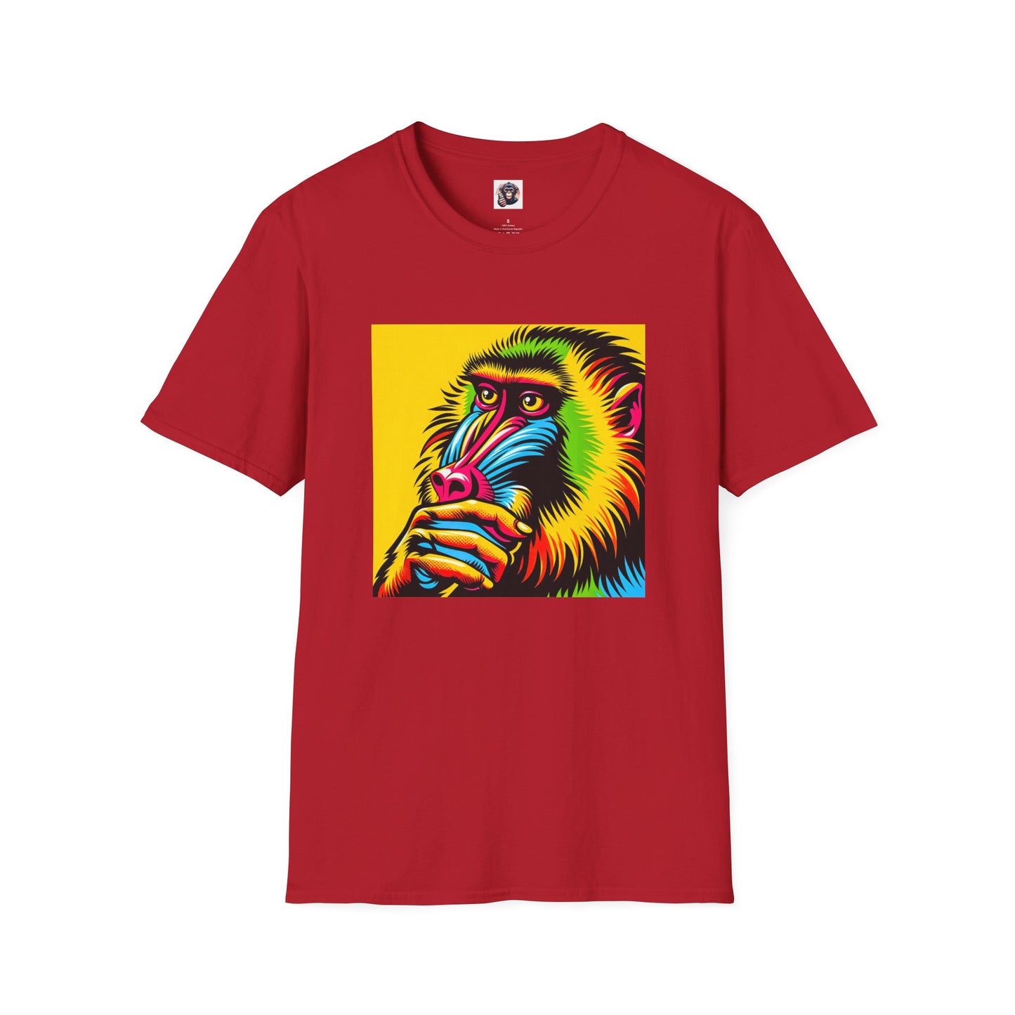 Baboon T-Shirt Printify S Cherry Red 