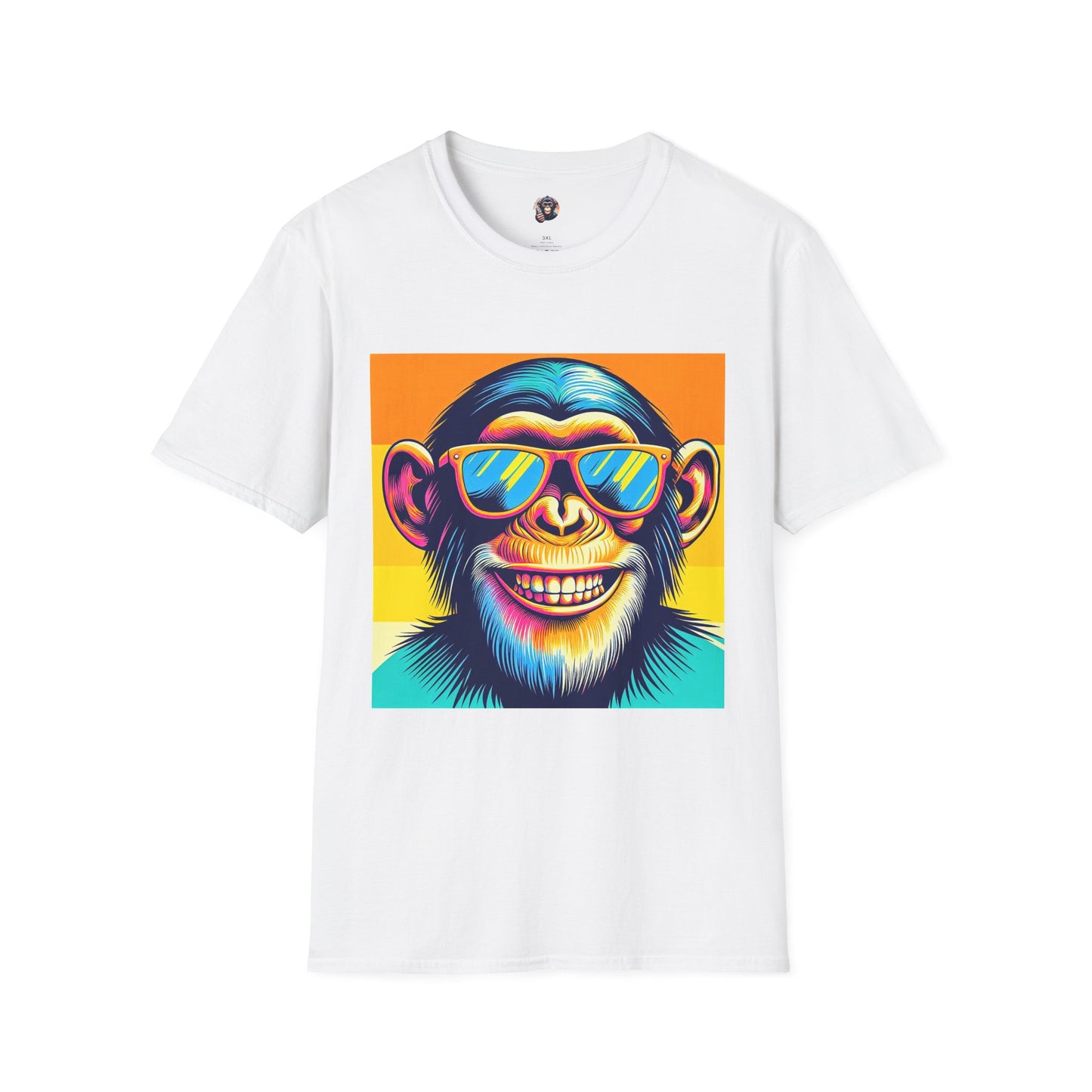 Chimp T-Shirt Printify S White 