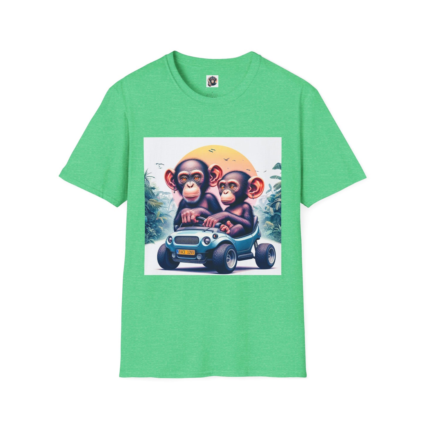 Wacky Bonobo T-Shirt Printify S Heather Irish Green 