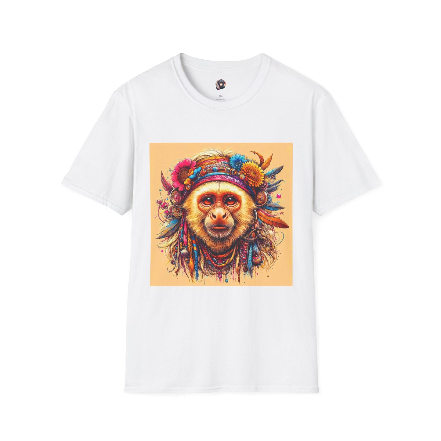 Capuchin Monkey warrior king shirt T-Shirt Printify S White