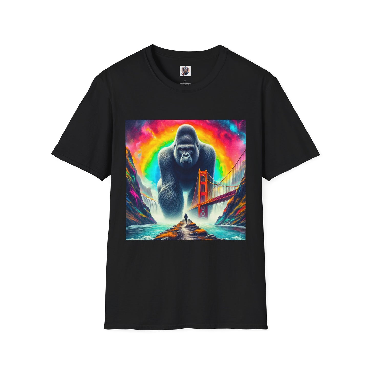 Gorilla T-Shirt Printify S Black 