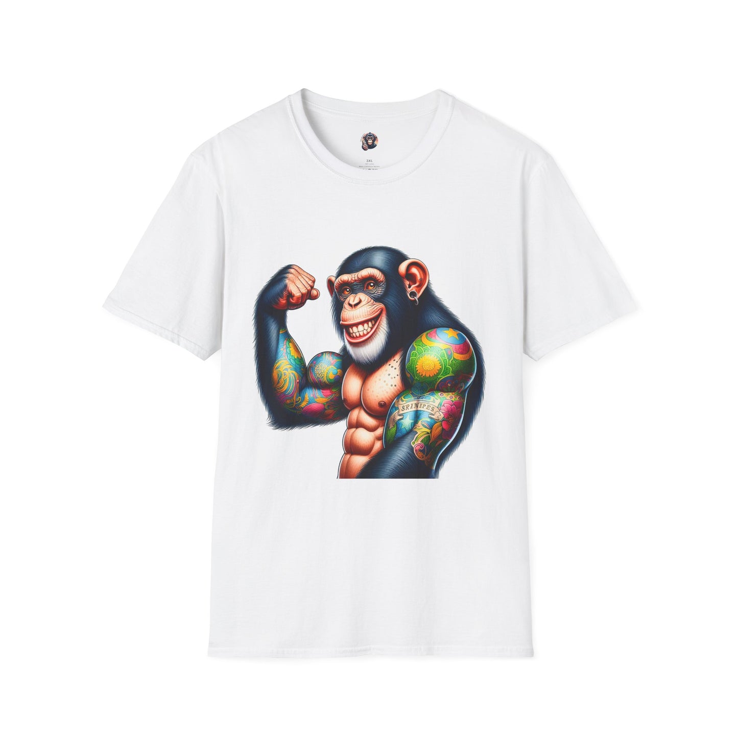 Chimp T-Shirt Printify S White 