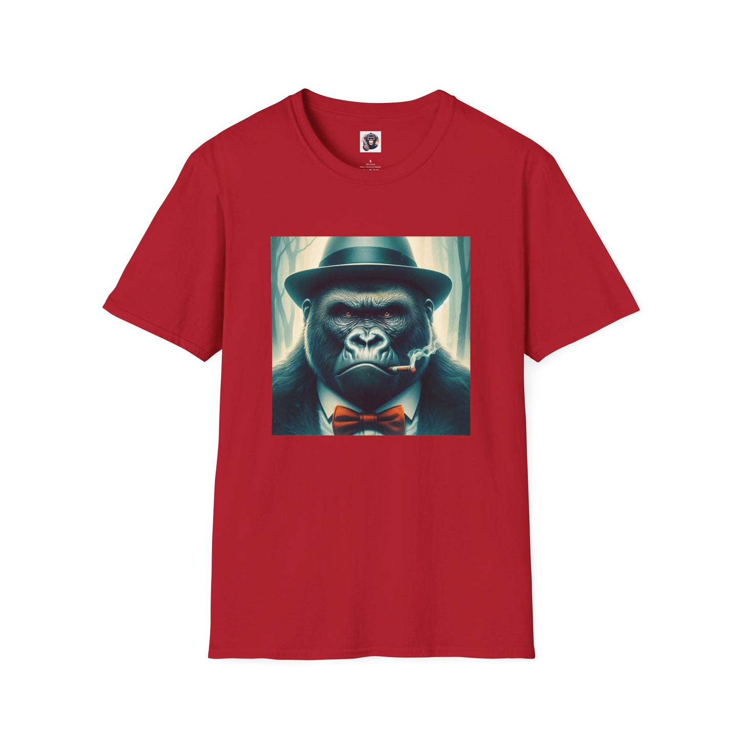 Gorilla T-Shirt Printify S Cherry Red 