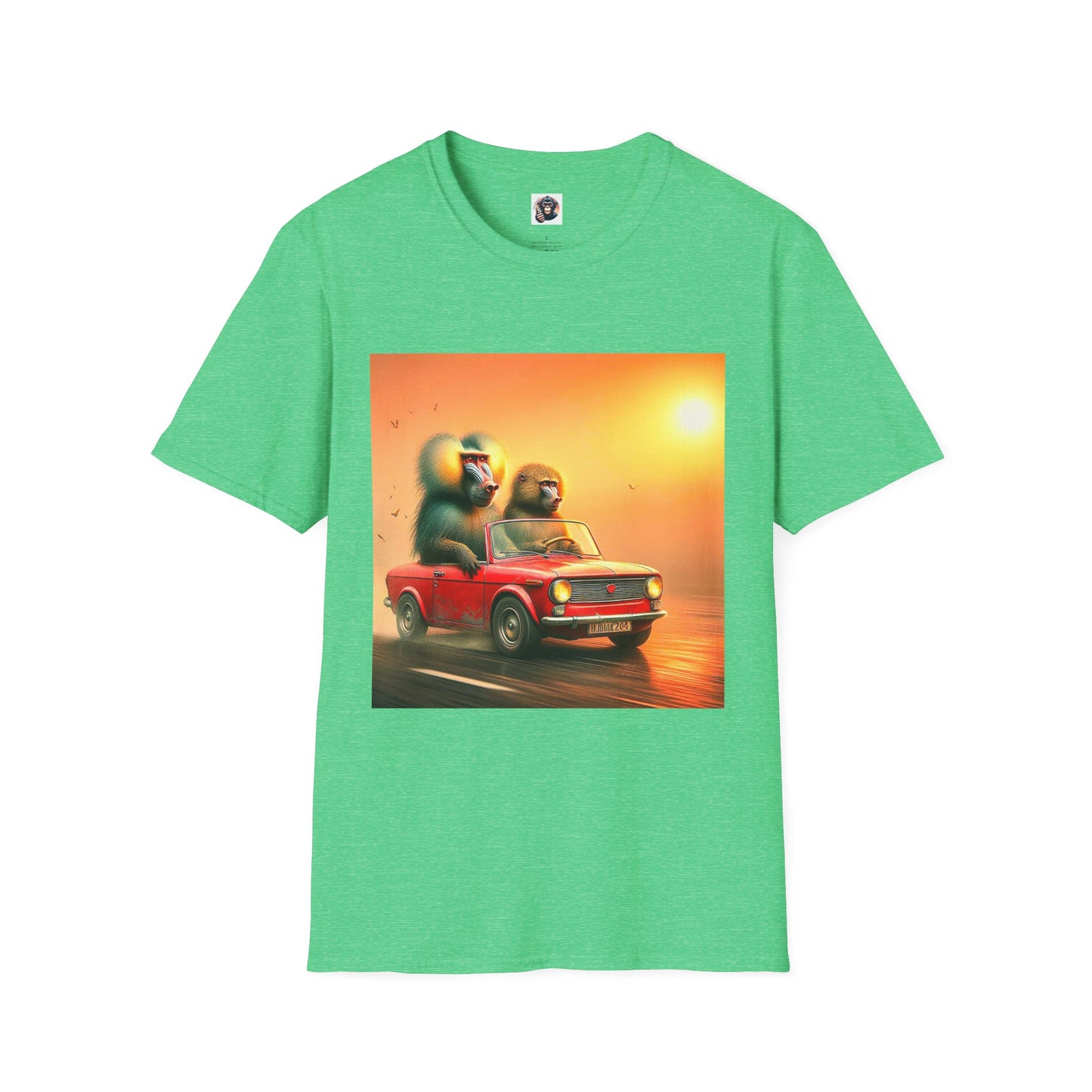 Wacky Baboon T-Shirt Printify S Heather Irish Green 