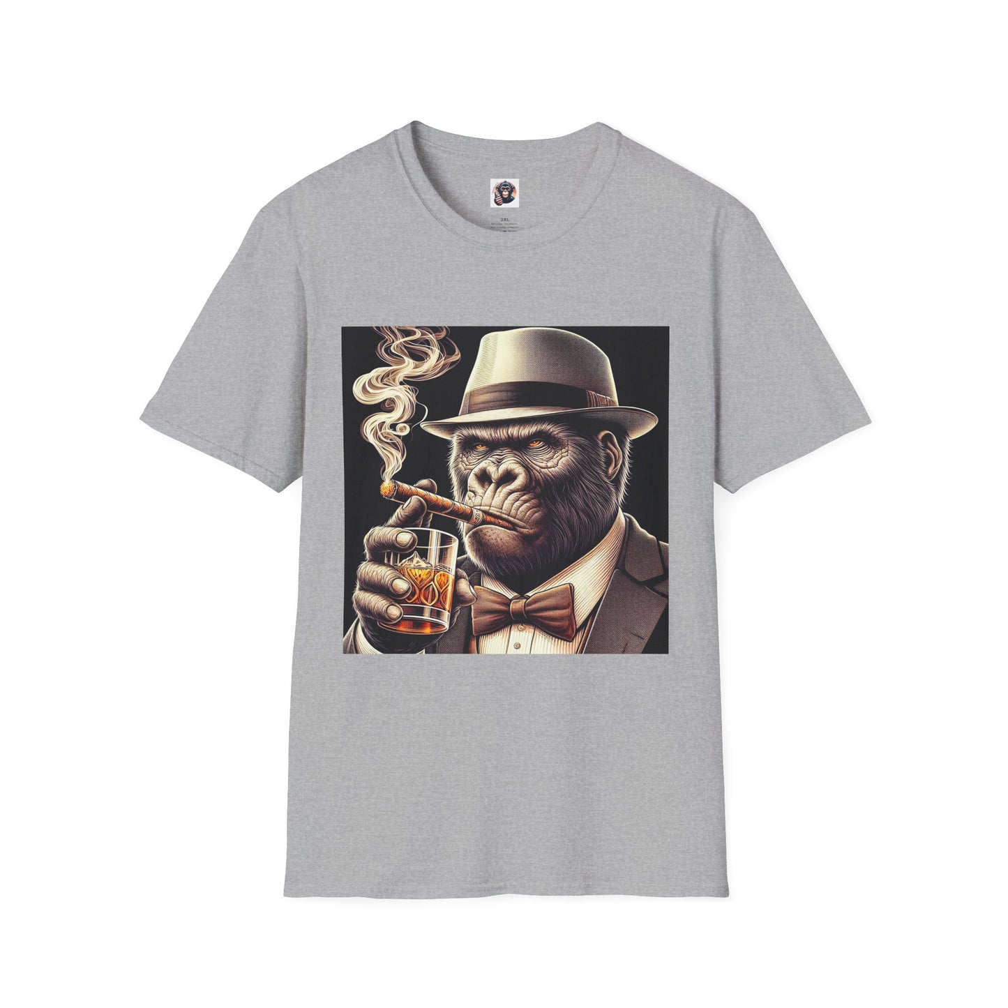 Gorilla T-Shirt Printify XS Sport Grey 