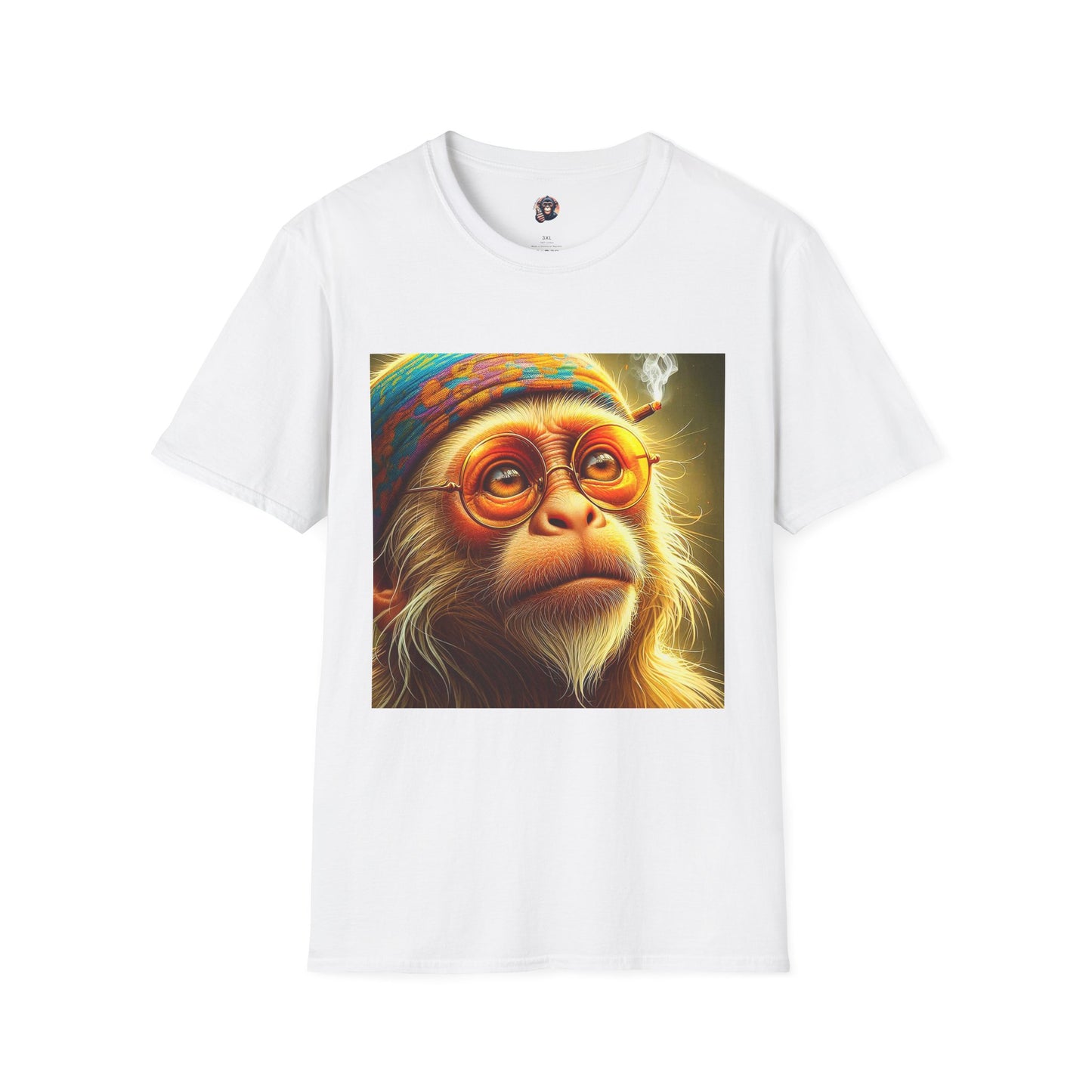 Capuchin Monkey T-Shirt Printify S White 