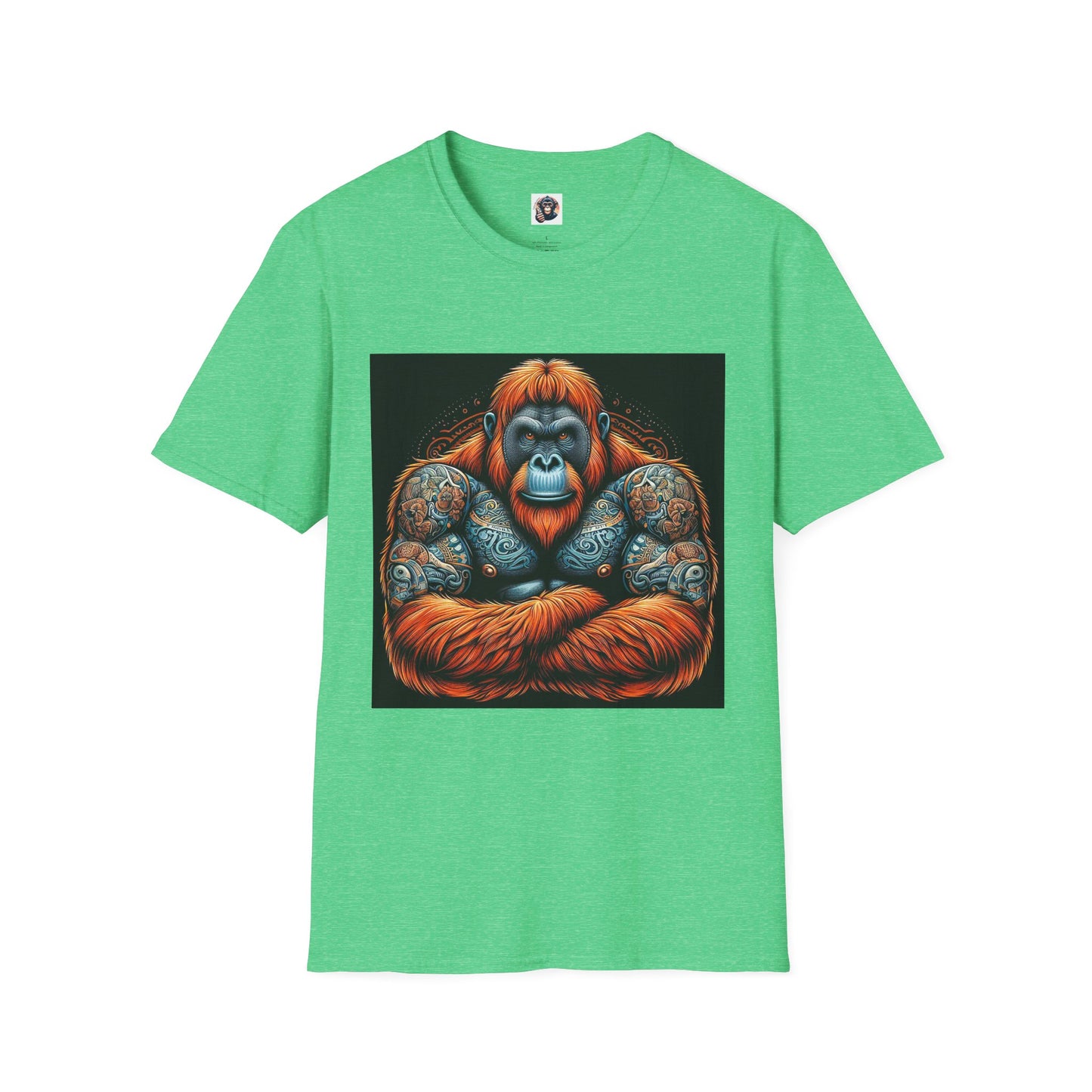 Orangutans muscles T-Shirt Printify S Heather Irish Green