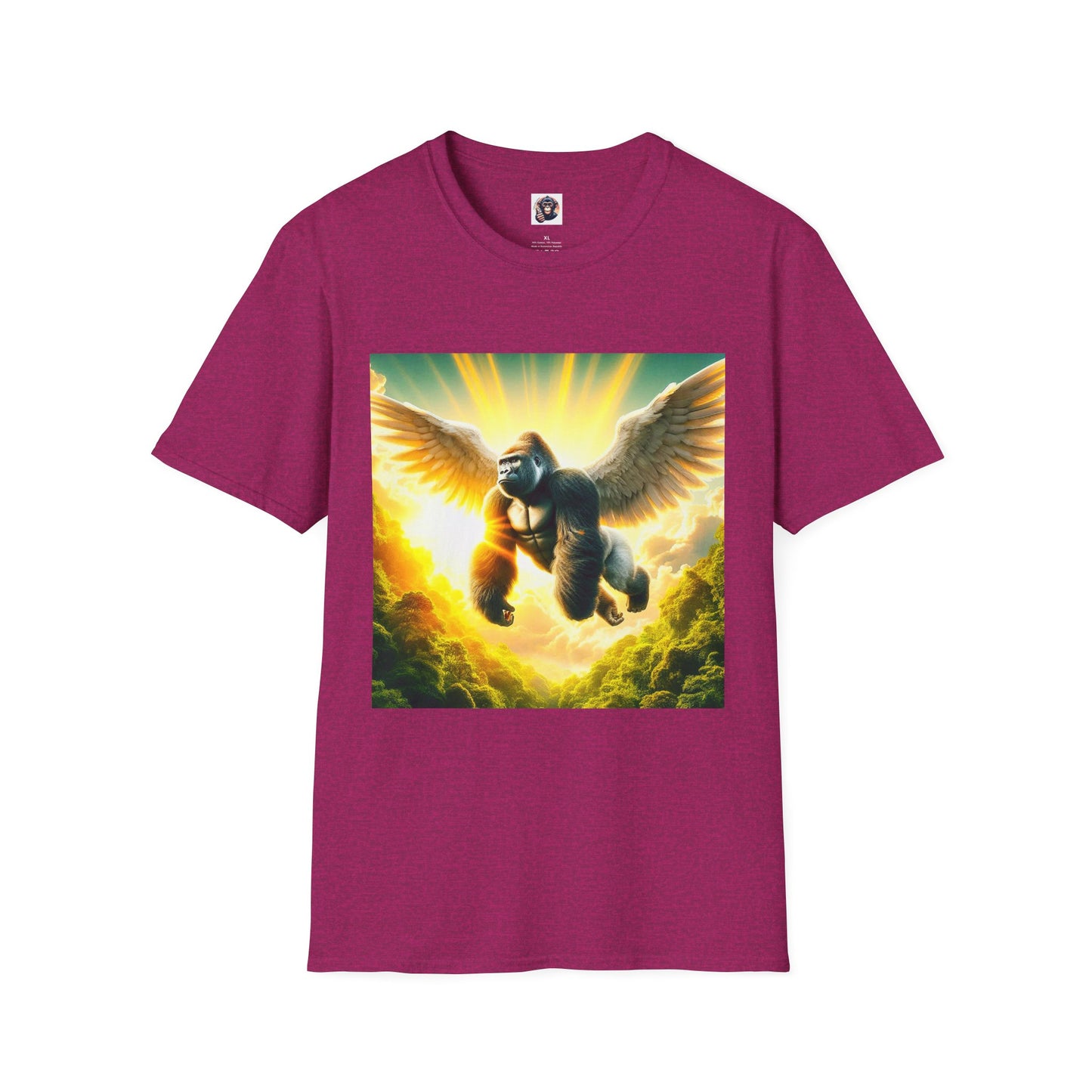 Gorilla T-Shirt Printify S Antique Heliconia 