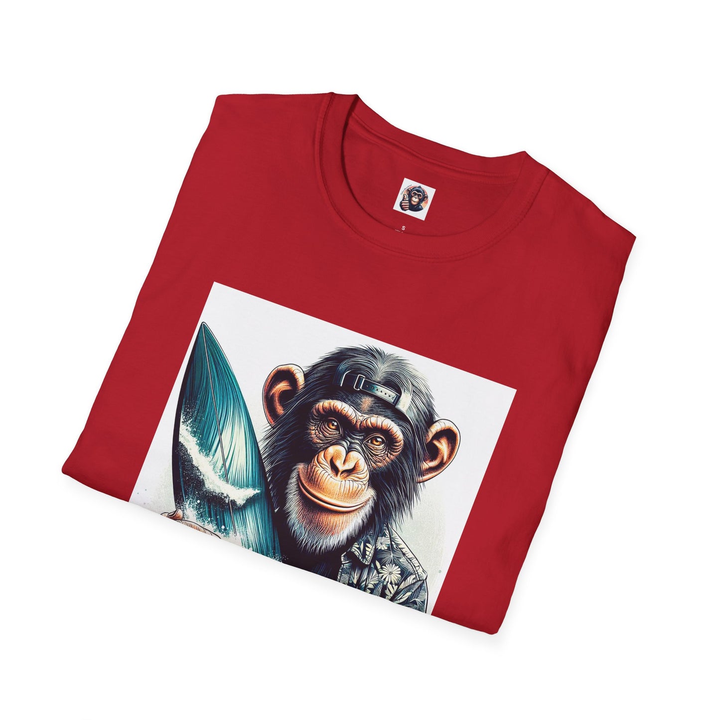 Chimp happt surfer