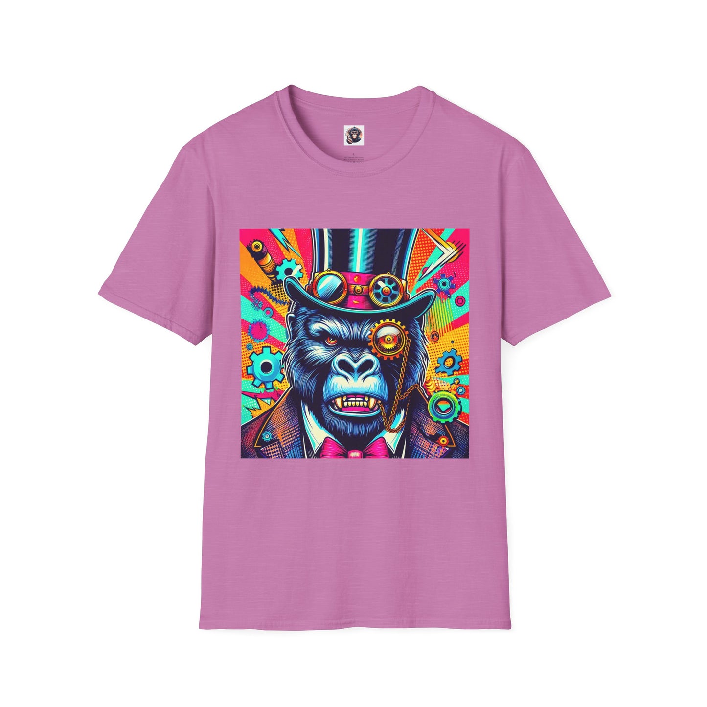 Gorilla T-Shirt Printify S Heather Radiant Orchid 