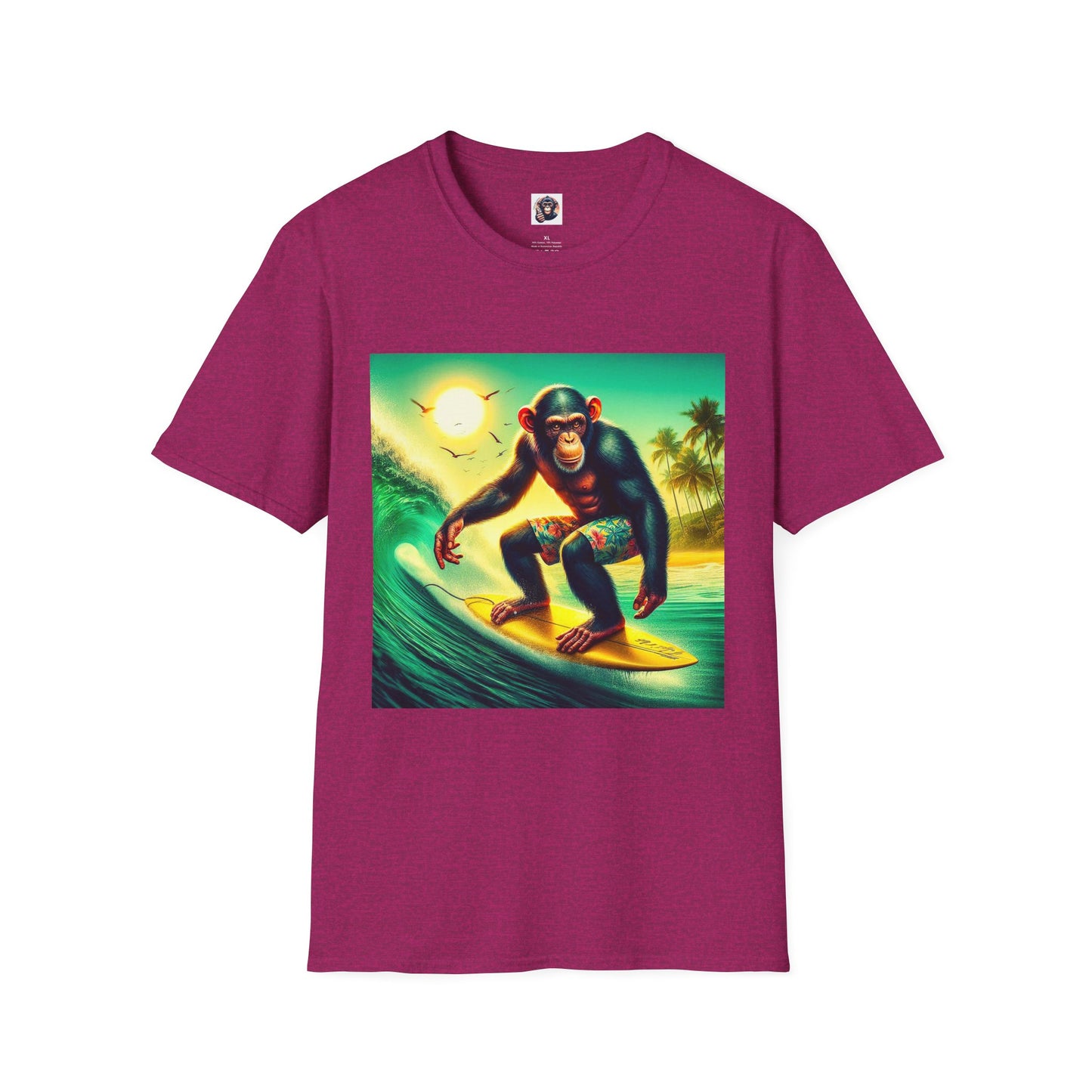 Chimp T-Shirt Printify S Antique Heliconia 