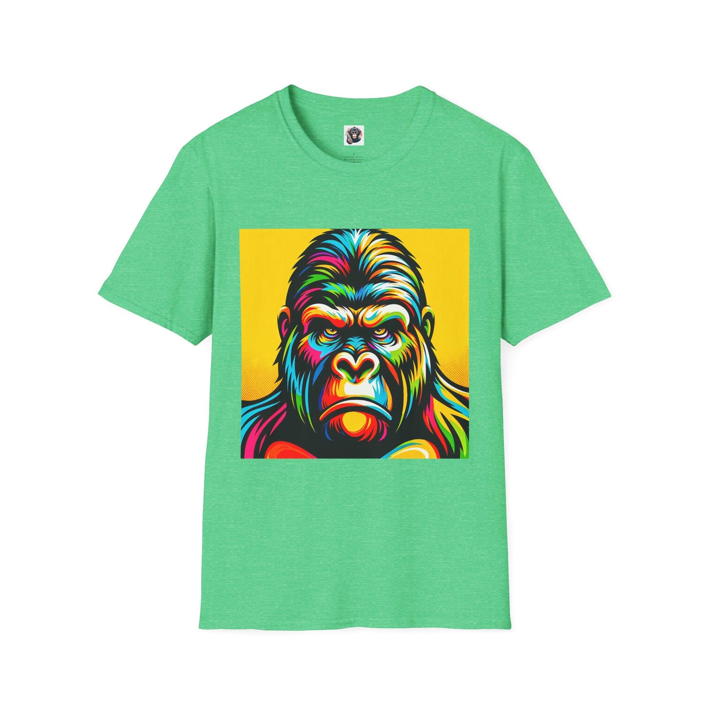 Gorilla T-Shirt Printify S Heather Irish Green 