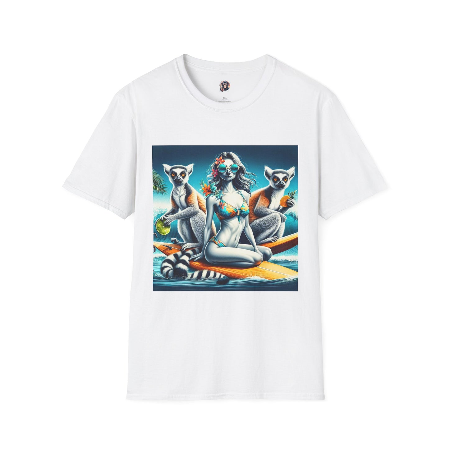 Lemurs T-Shirt Printify S White 