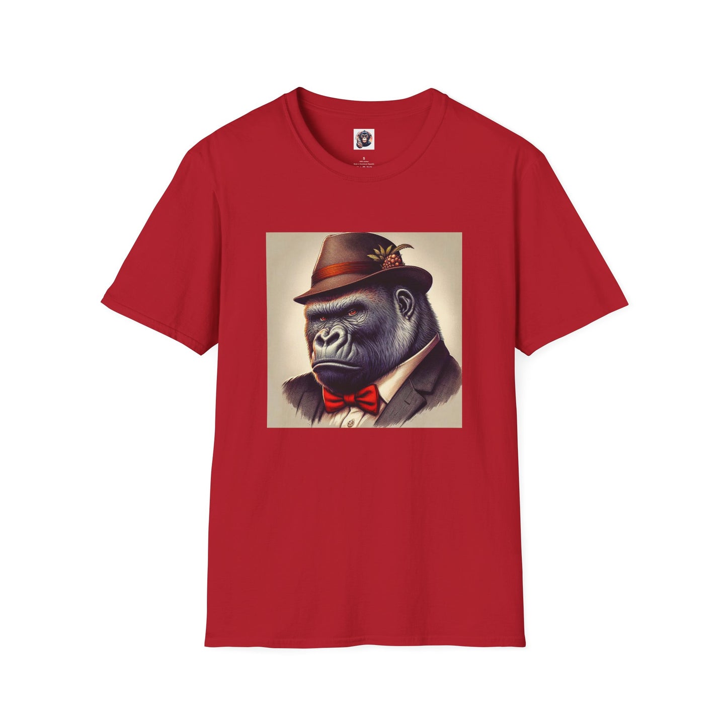 Gorilla T-Shirt Printify S Cherry Red 