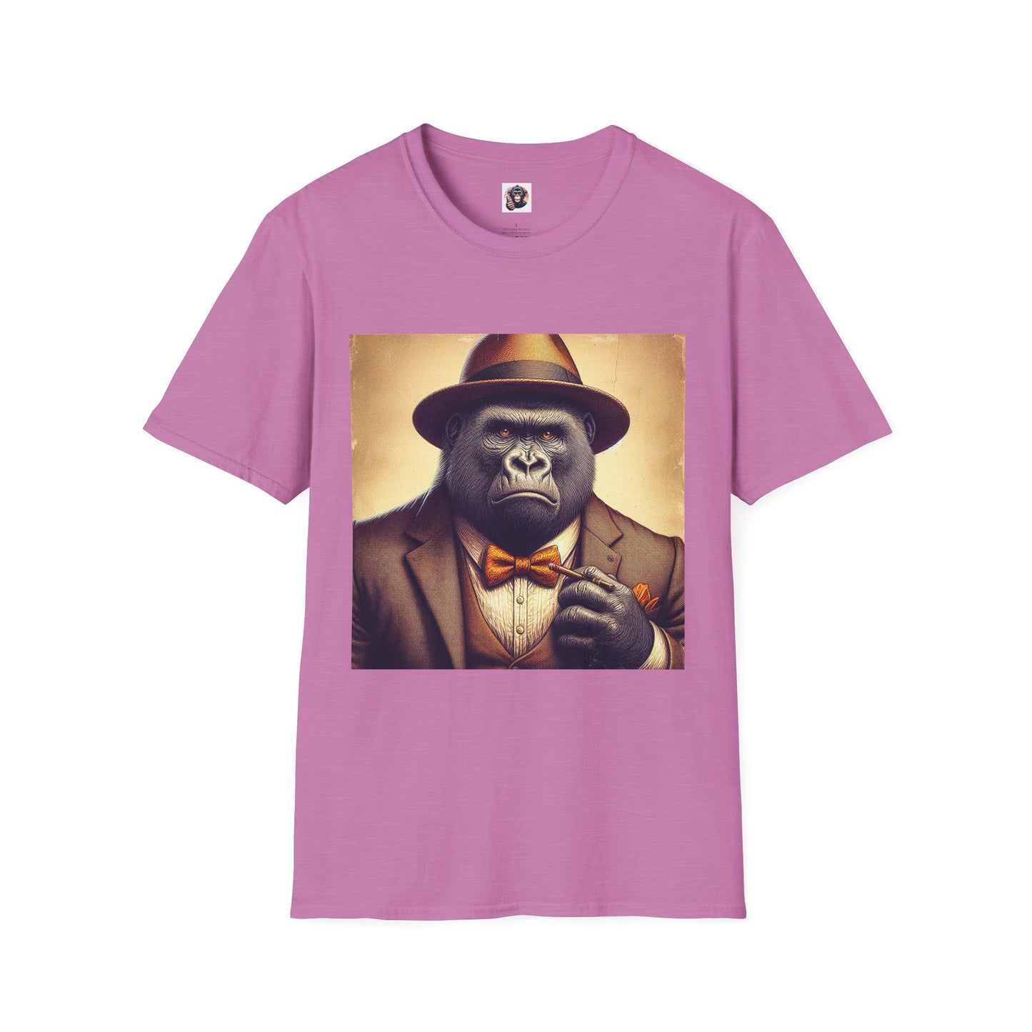 Gorilla T-Shirt Printify S Heather Radiant Orchid 