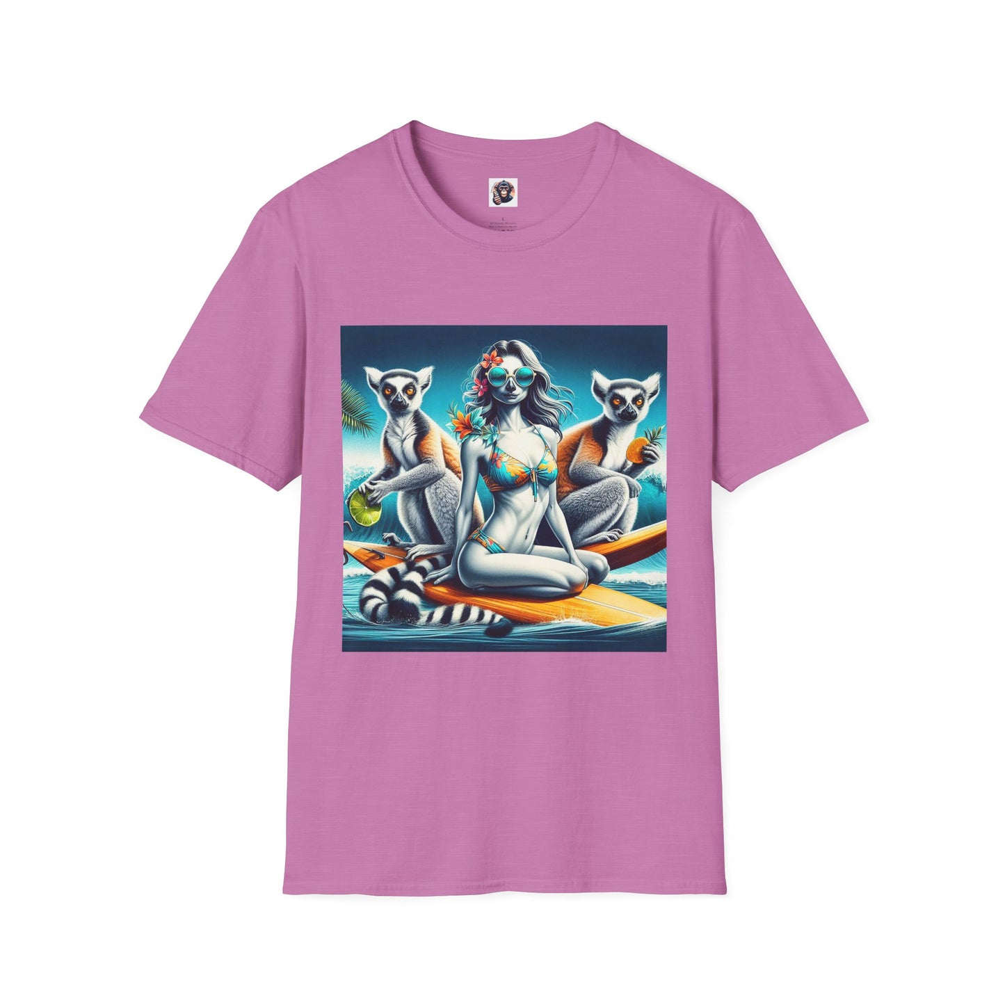 Lemurs T-Shirt Printify S Heather Radiant Orchid 