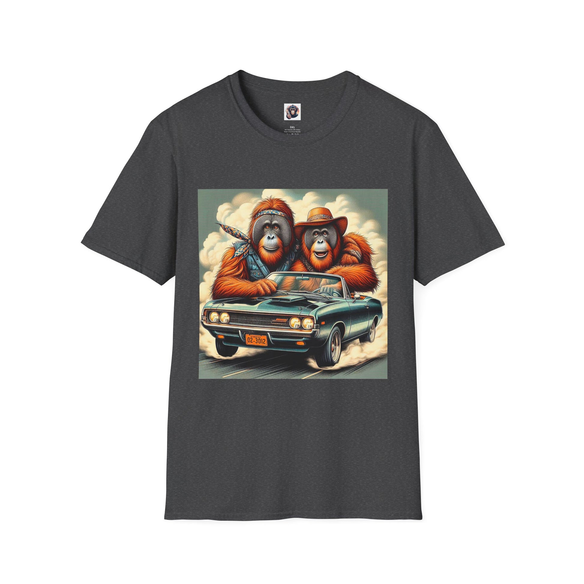 Wacky Orangutans T-Shirt Printify XS Dark Heather 