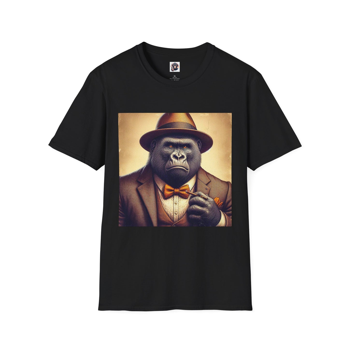 Gorilla T-Shirt Printify S Black 