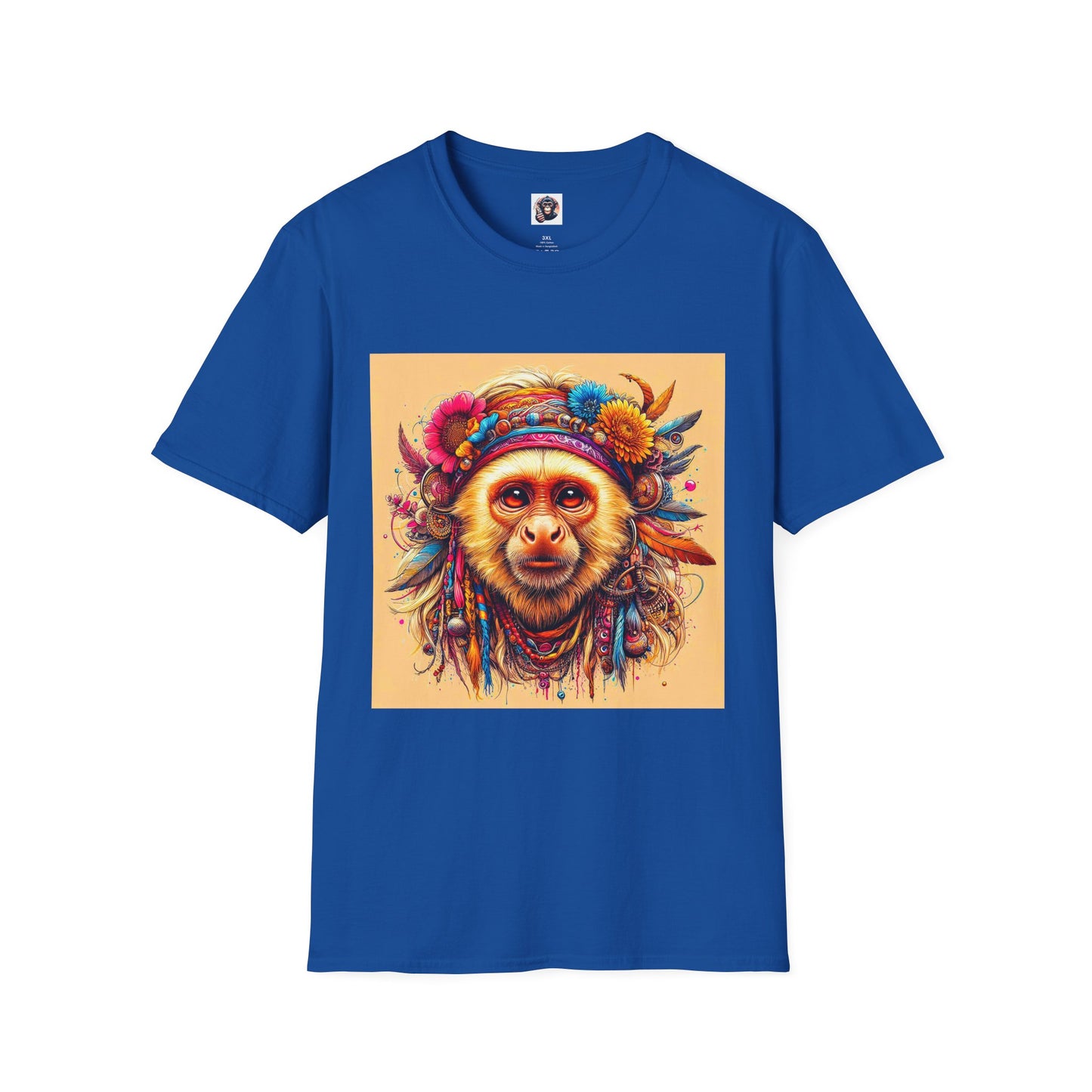 Capuchin Monkey warrior king shirt T-Shirt Printify XS Royal