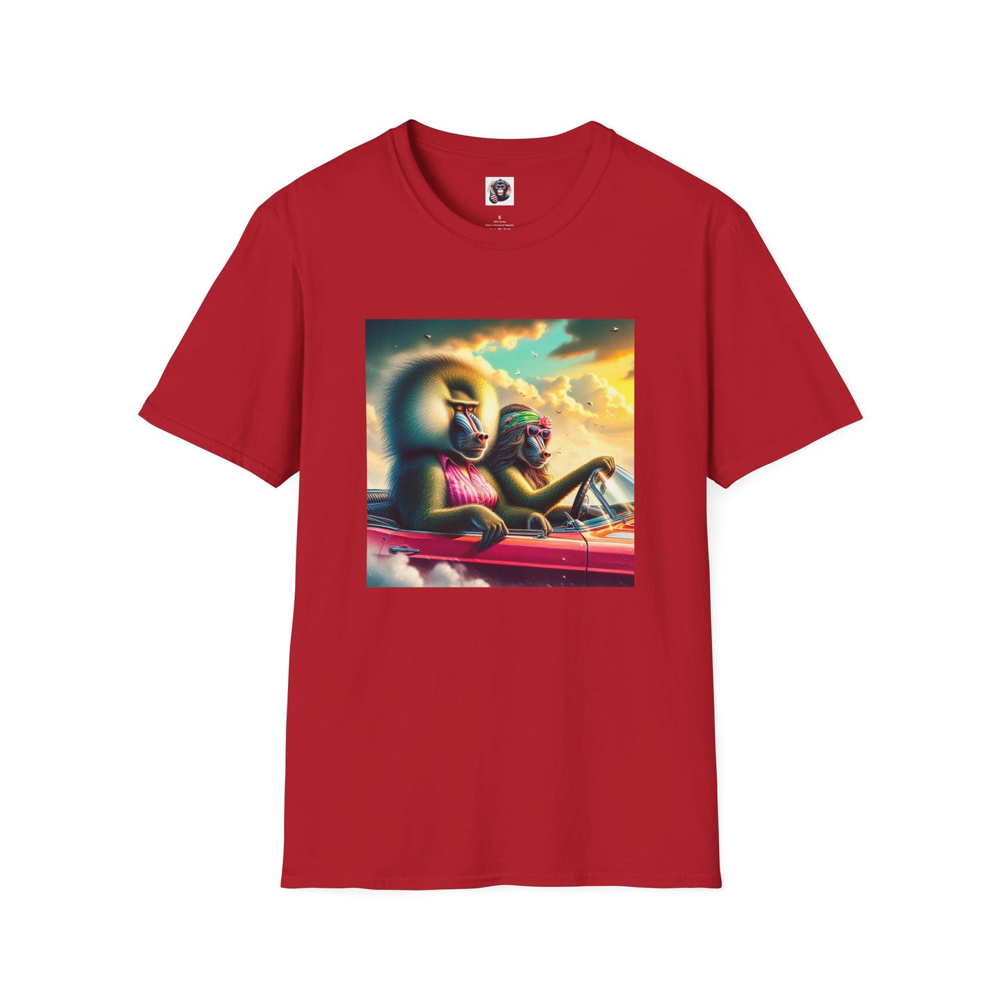 Wacky Baboon T-Shirt Printify S Cherry Red 