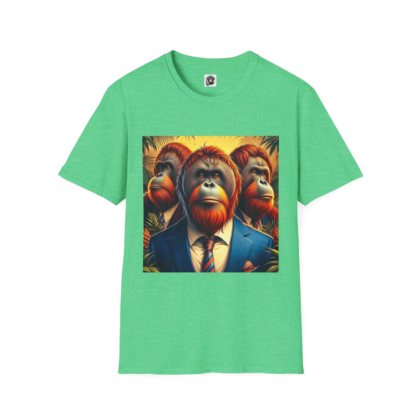 Orangutans T-Shirt Printify S Heather Irish Green 