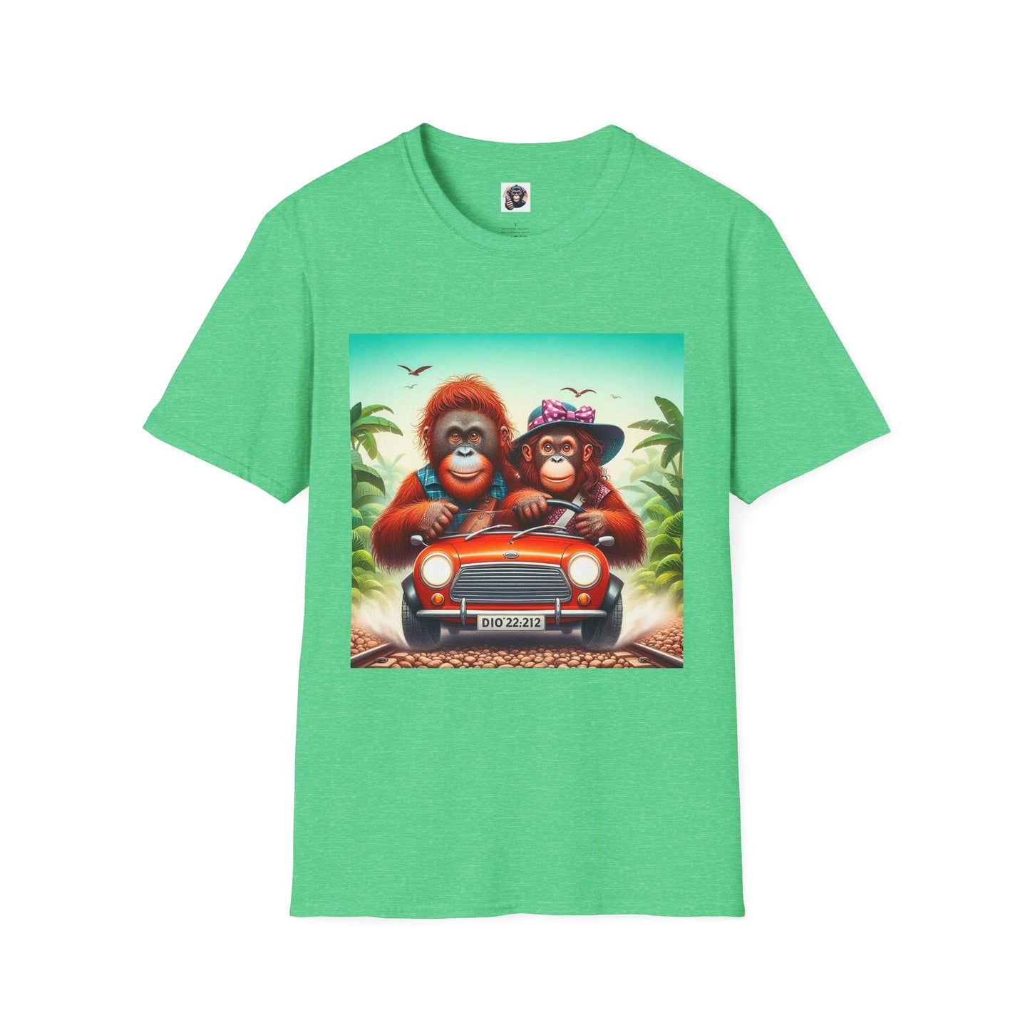 Wacky Orangutans T-Shirt Printify S Heather Irish Green 